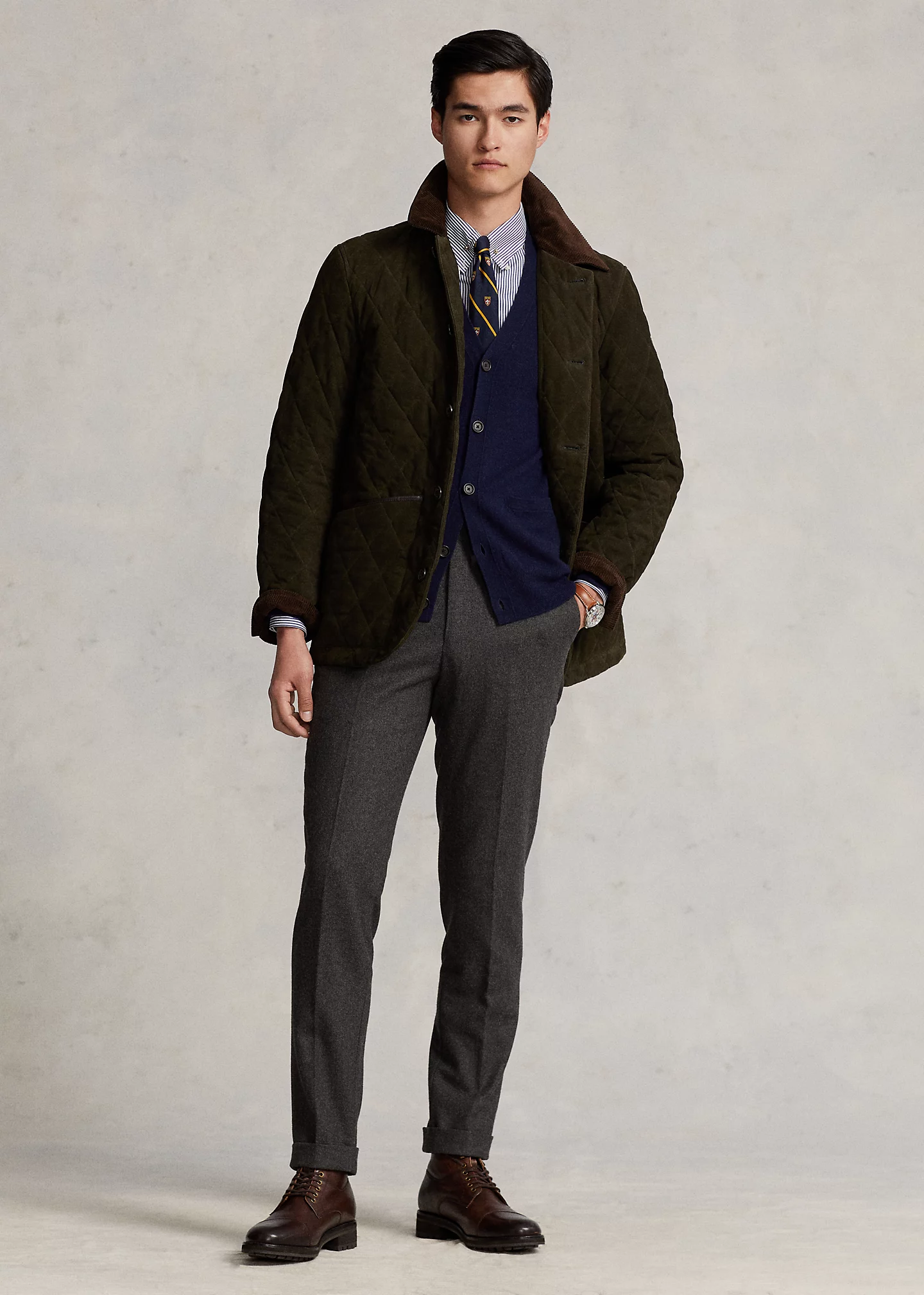 Quilted Suede Barn Coat