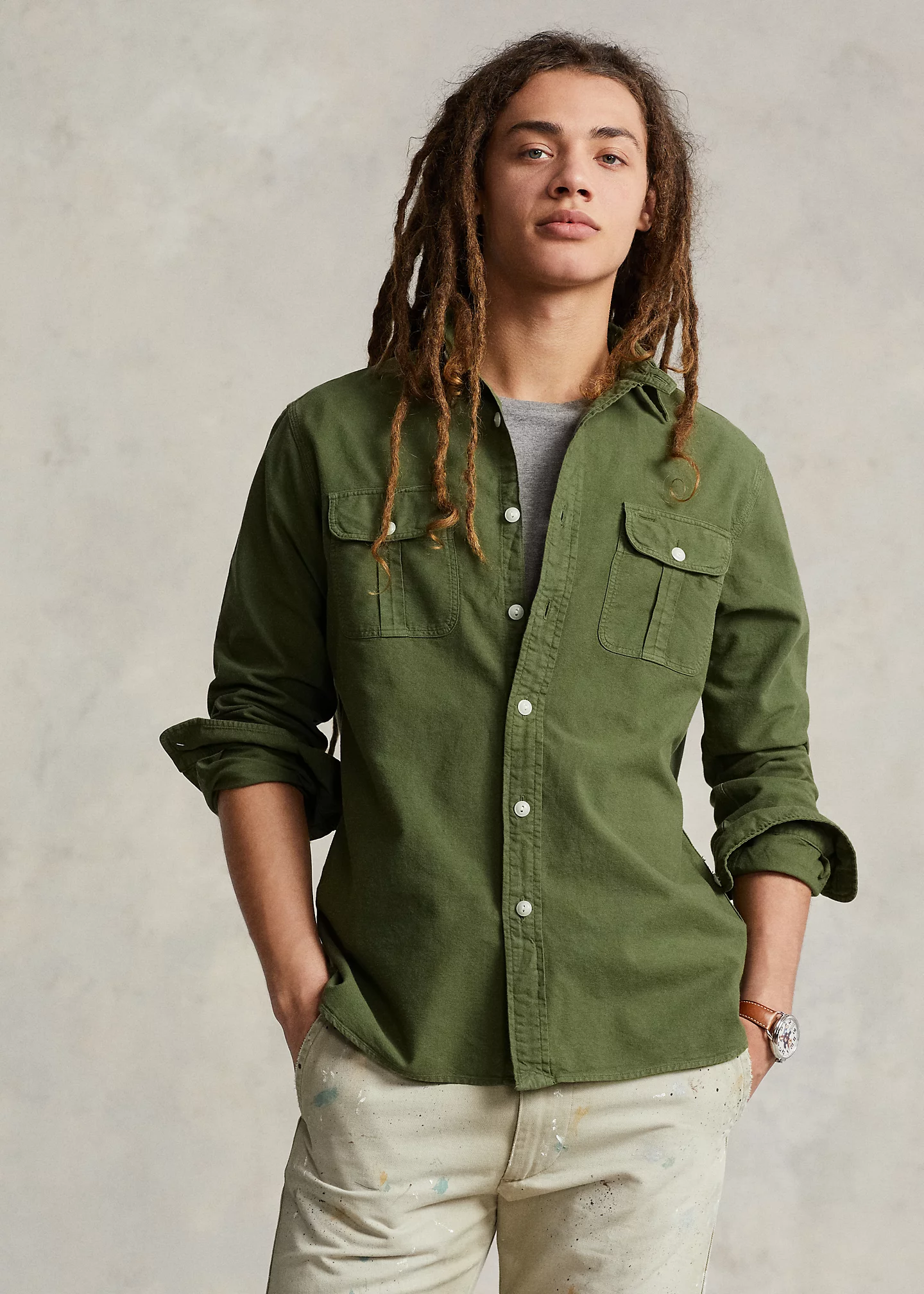 Classic Fit Garment-Dyed Oxford Shirt