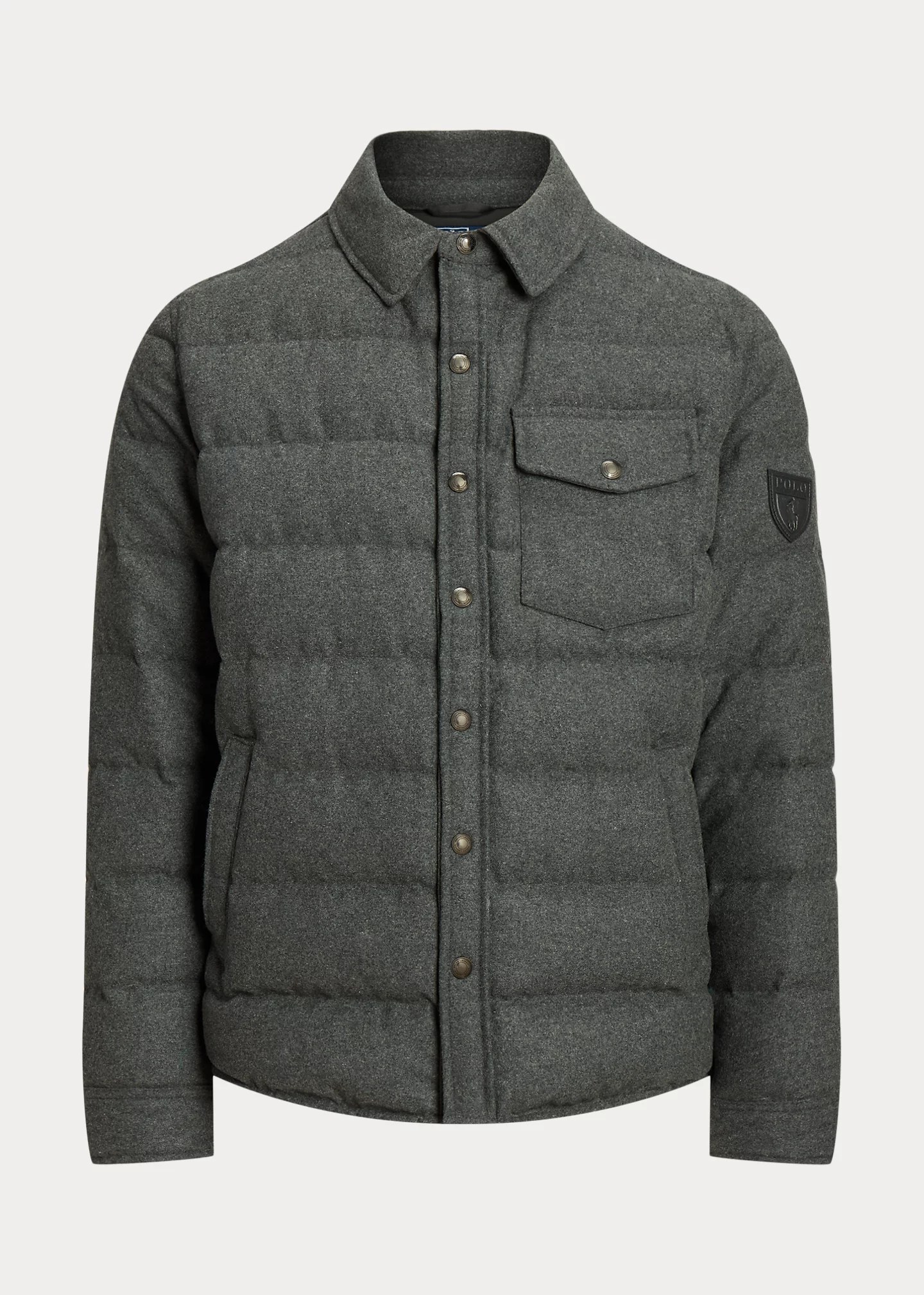 Quilted Wool-Blend Down Jacket