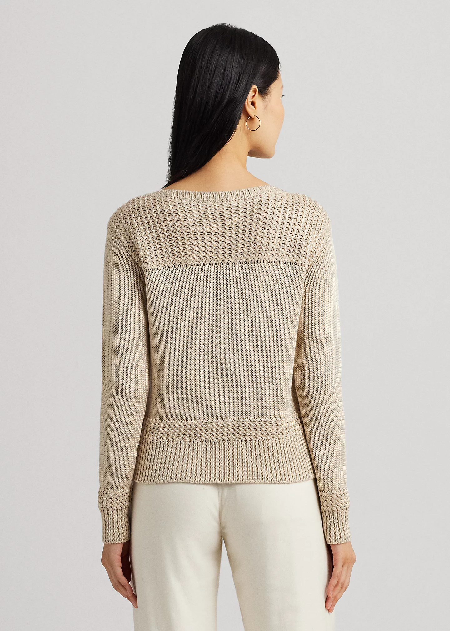 Cotton-Blend Boatneck Sweater