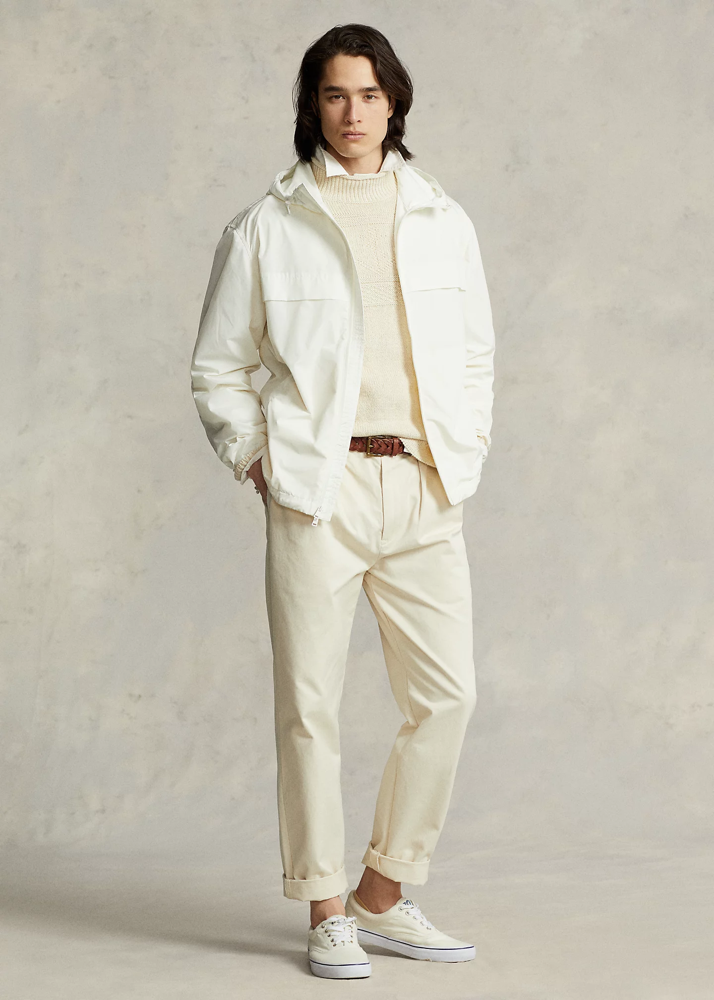 Water-Repellent Hooded Jacket