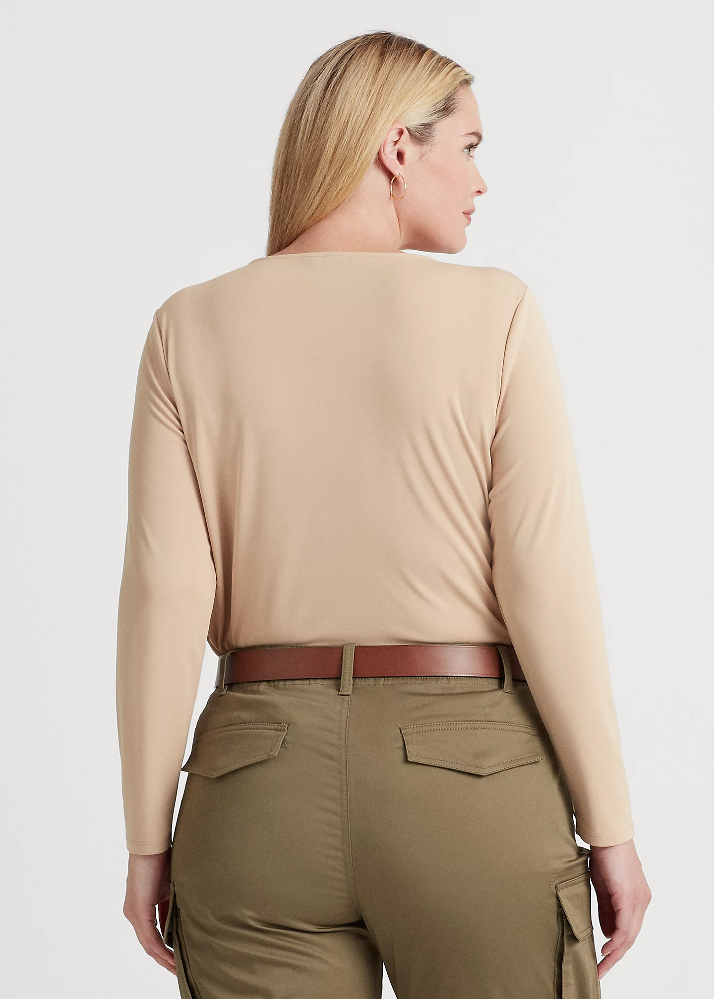 Chain-Trim Stretch Jersey Top