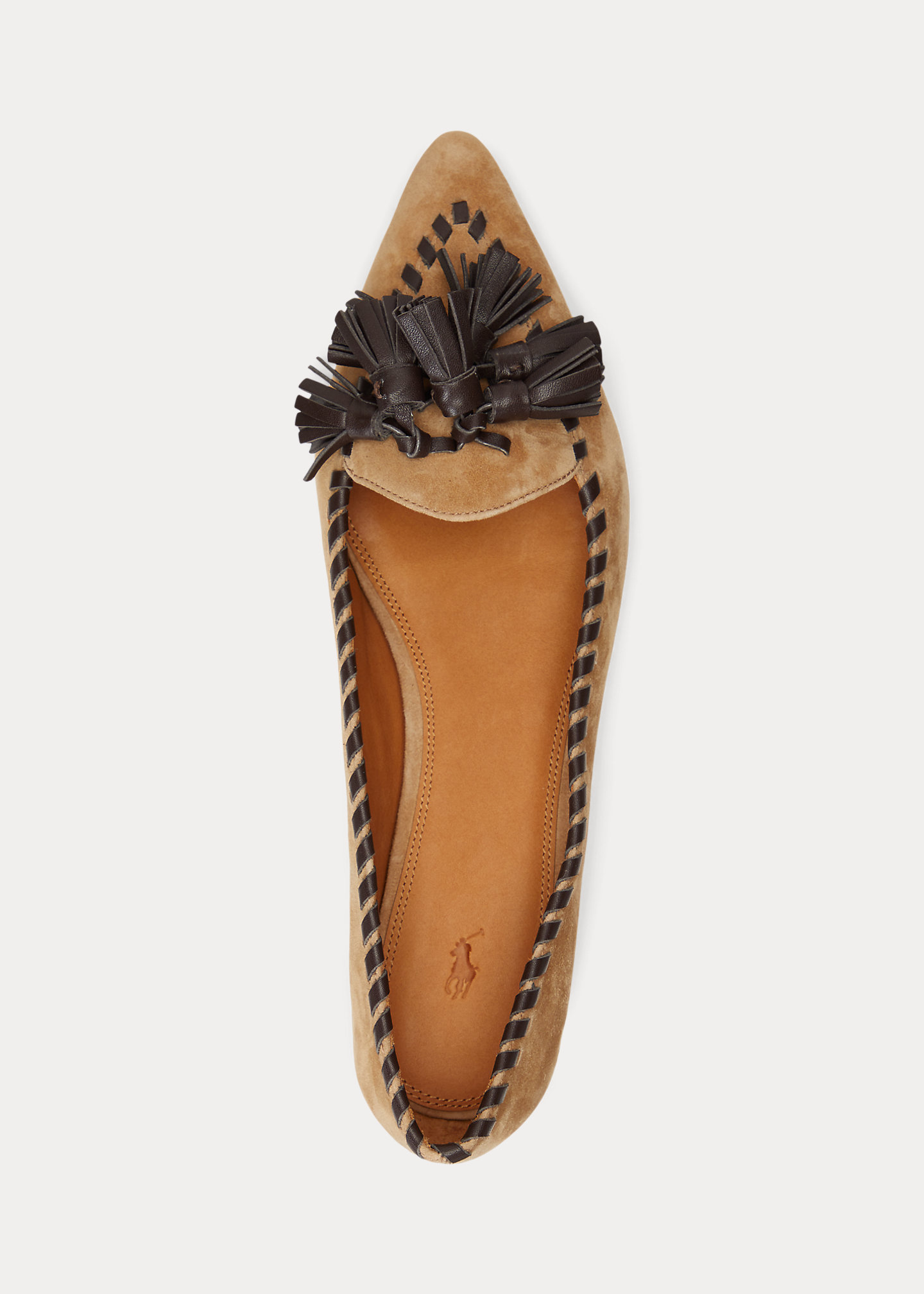 Two-Tone Tasseled Suede Loafer