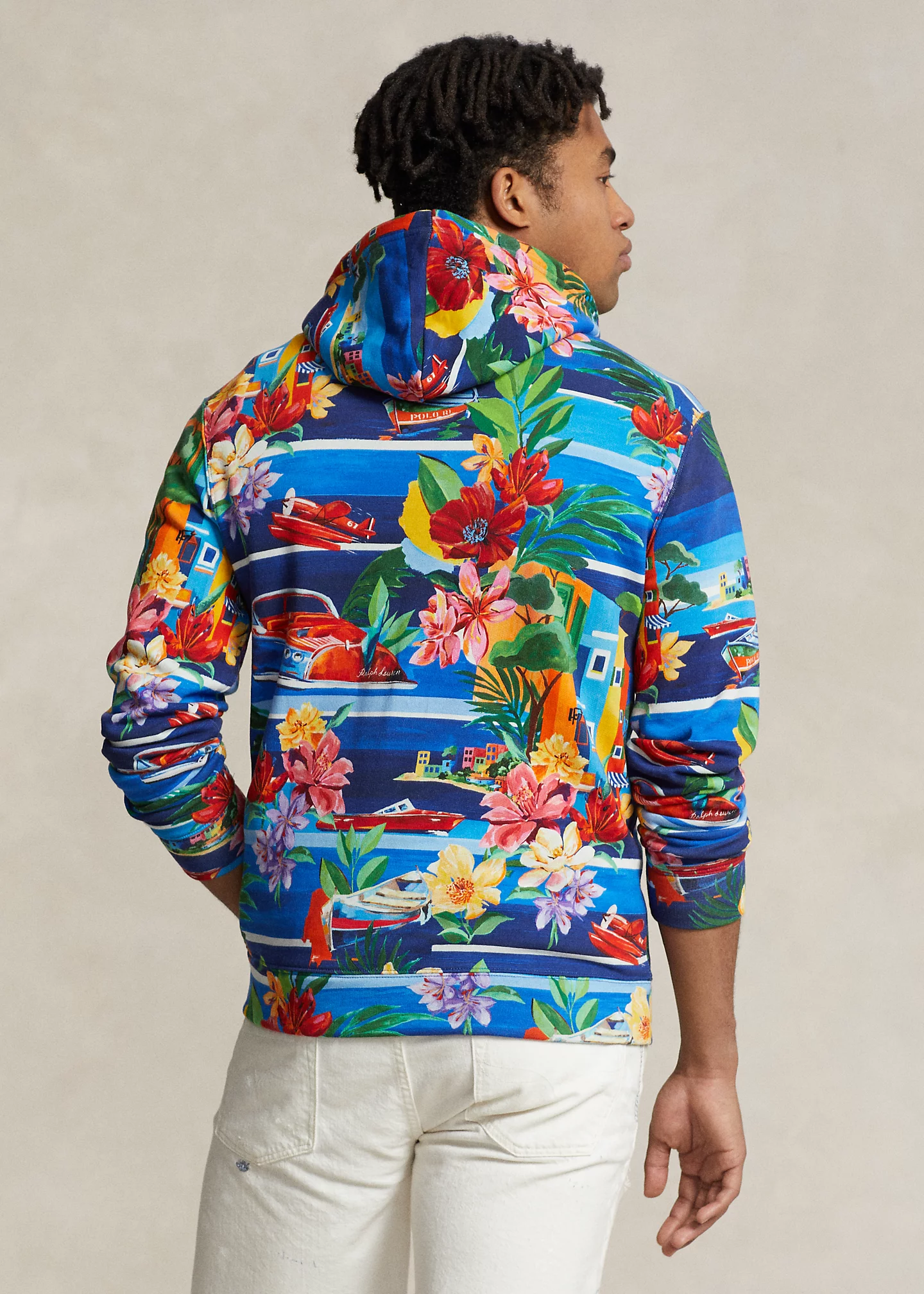 Print Fleece Hoodie
