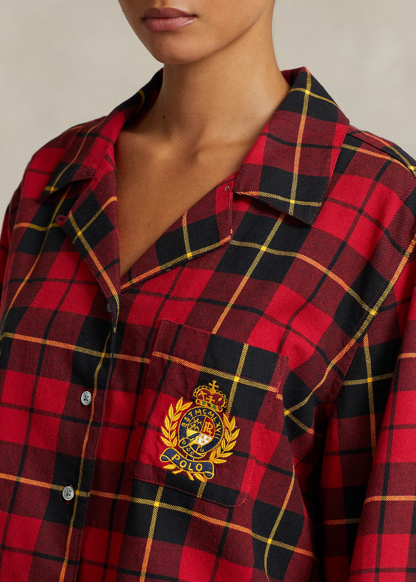 Crop Top & Boxer Plaid Flannel PJ Set