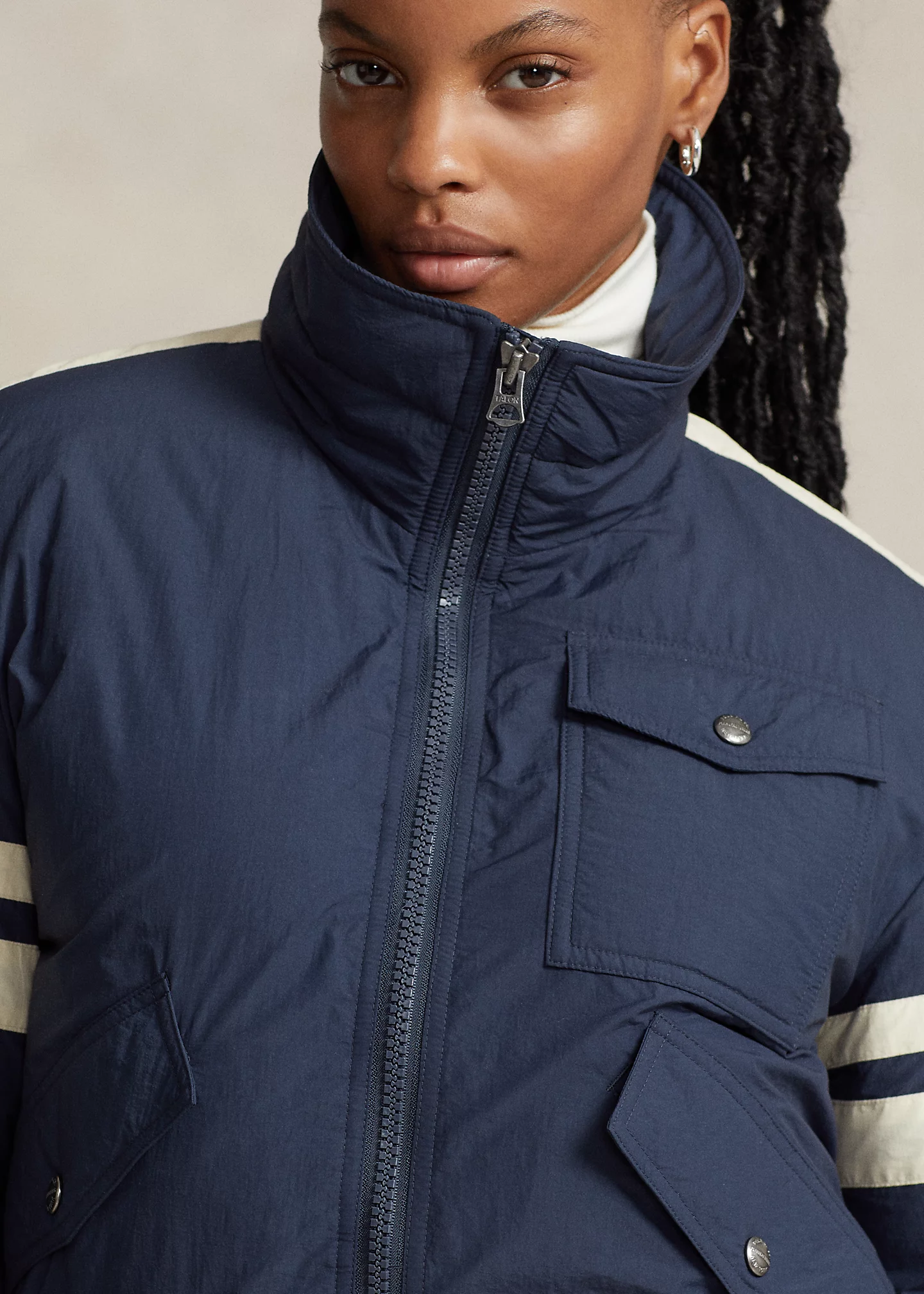 Water-Repellent Down Flight Jacket