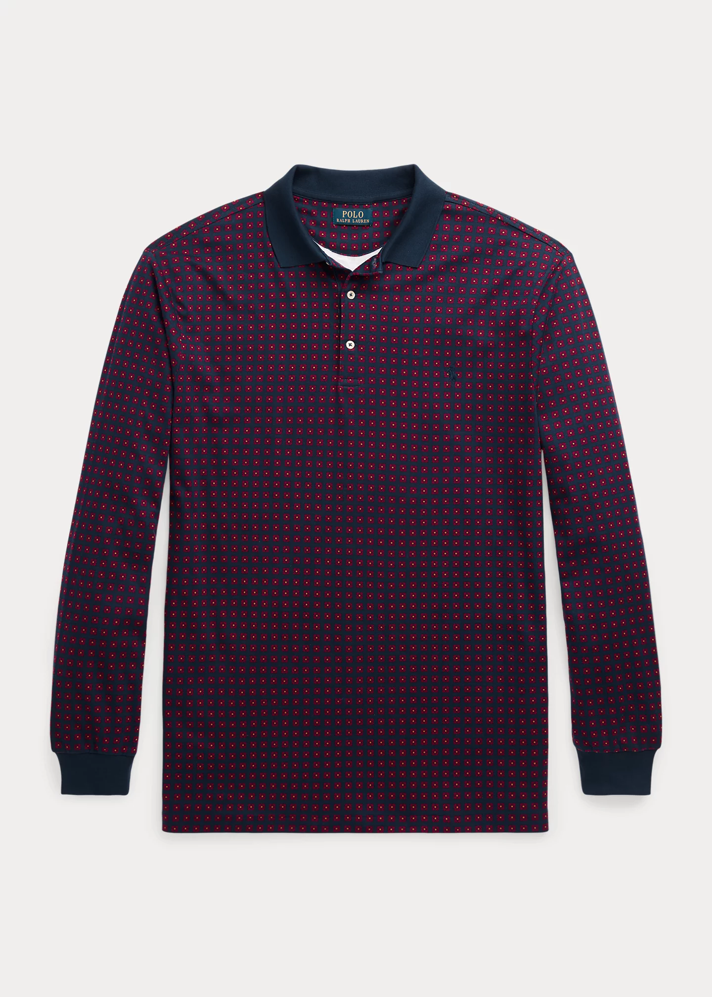 Soft Cotton Long-Sleeve Polo Shirt