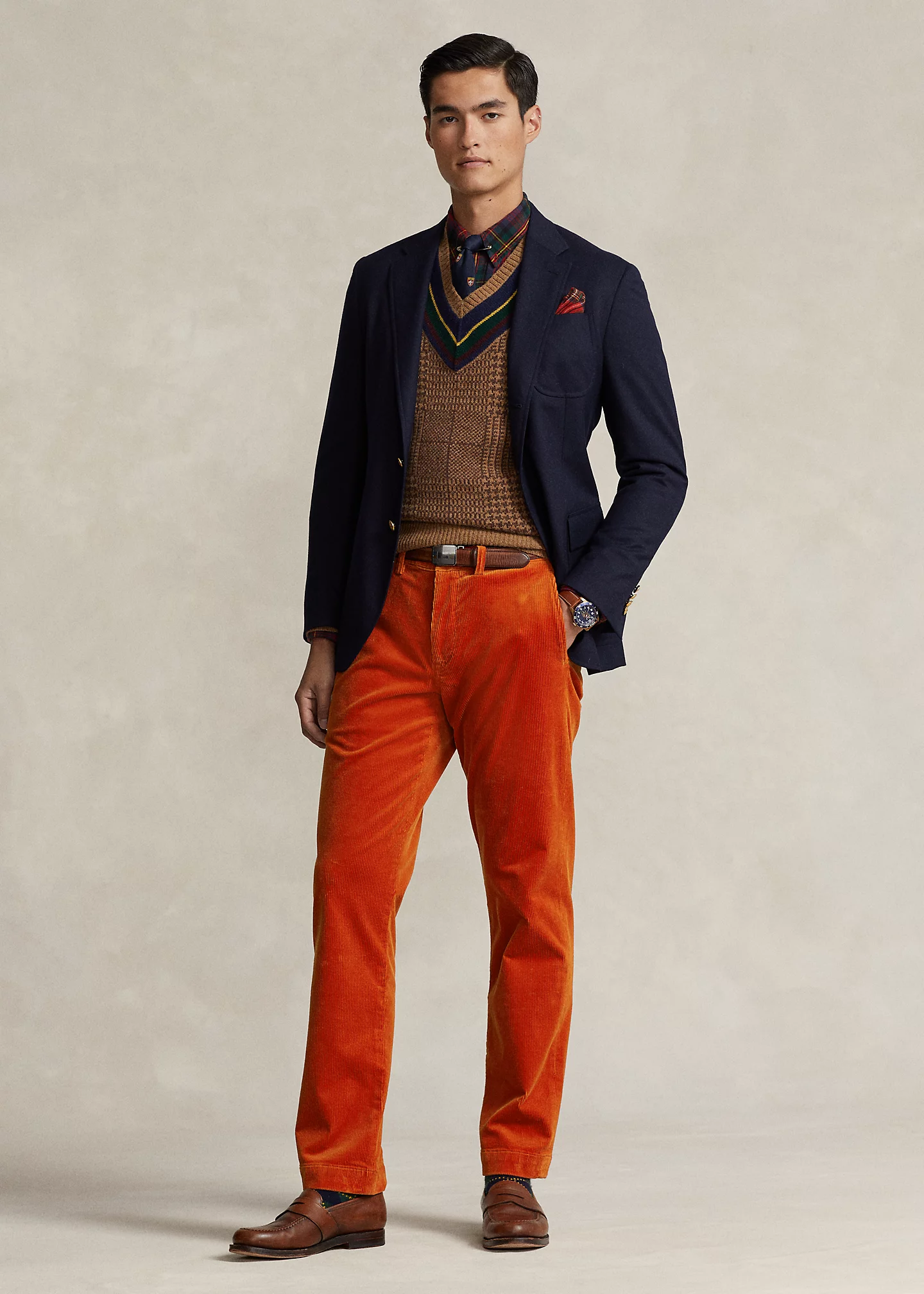 Stretch Straight Fit Corduroy Pant