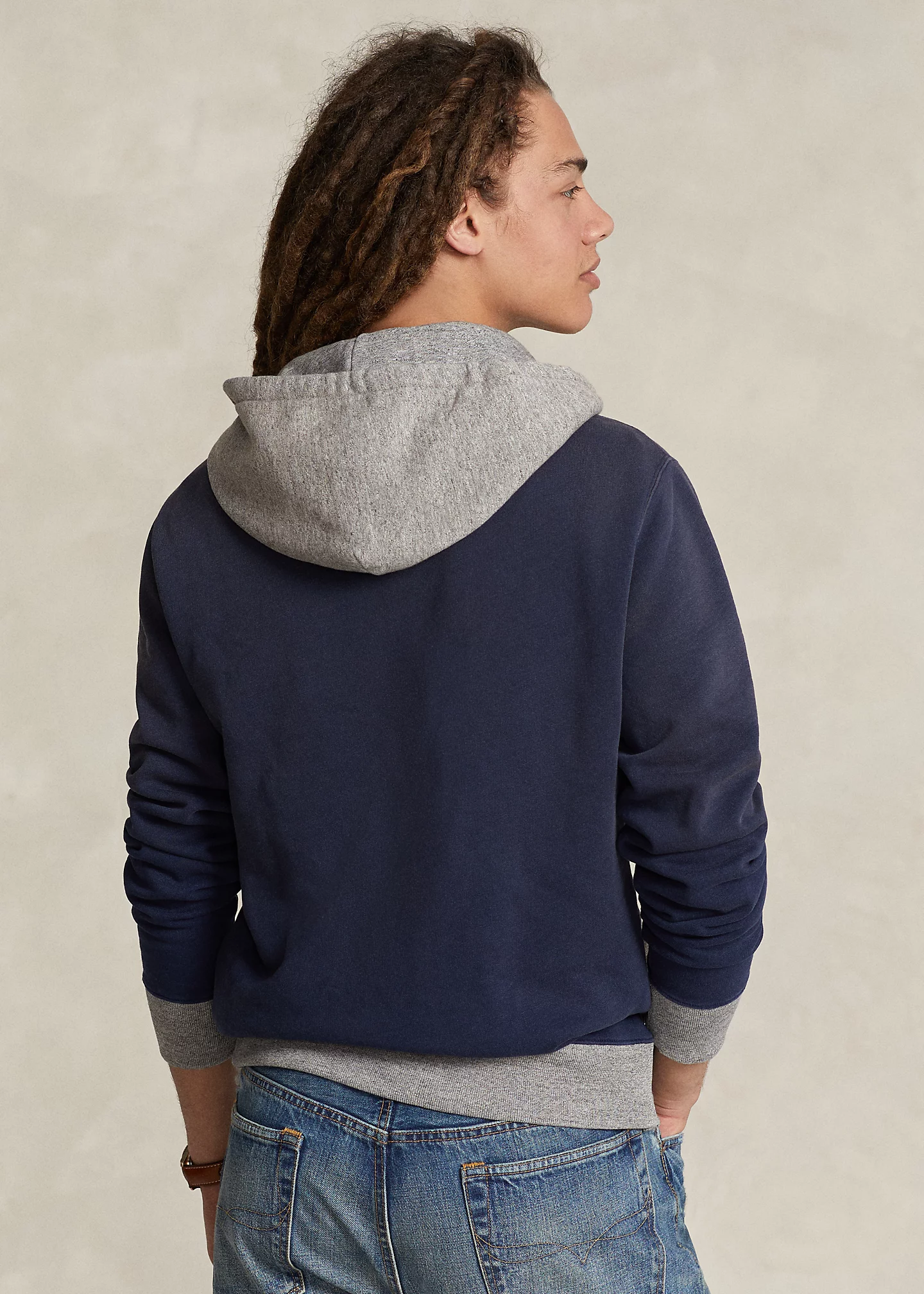 Two-Tone Fleece Hoodie
