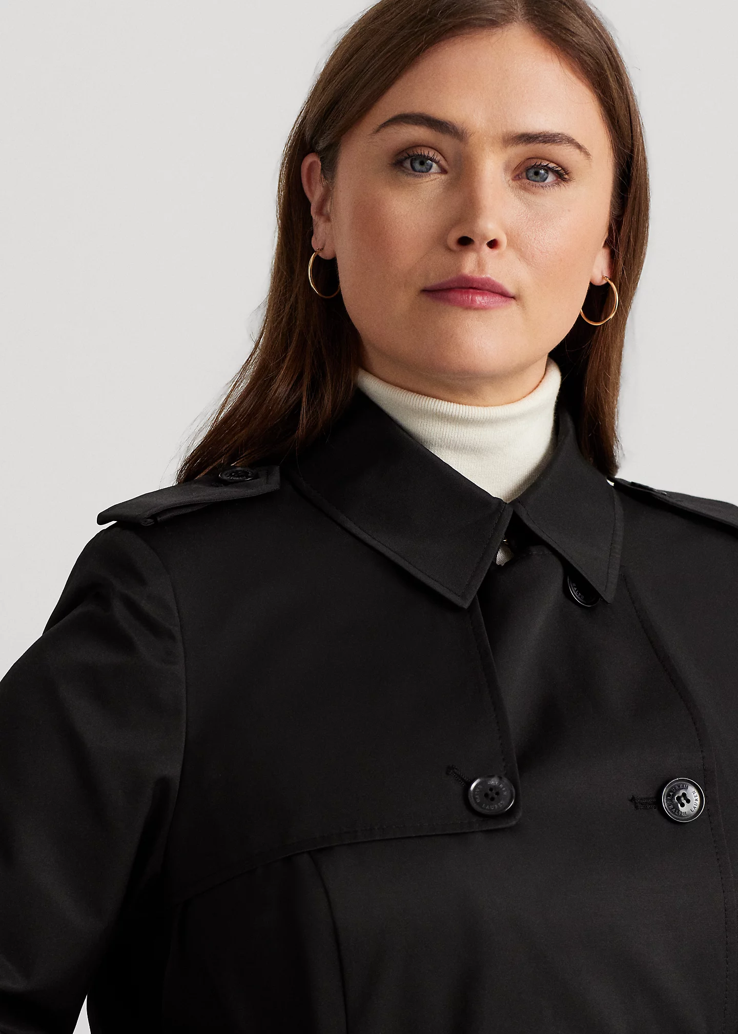 Double-Breasted Cotton-Blend Trench Coat