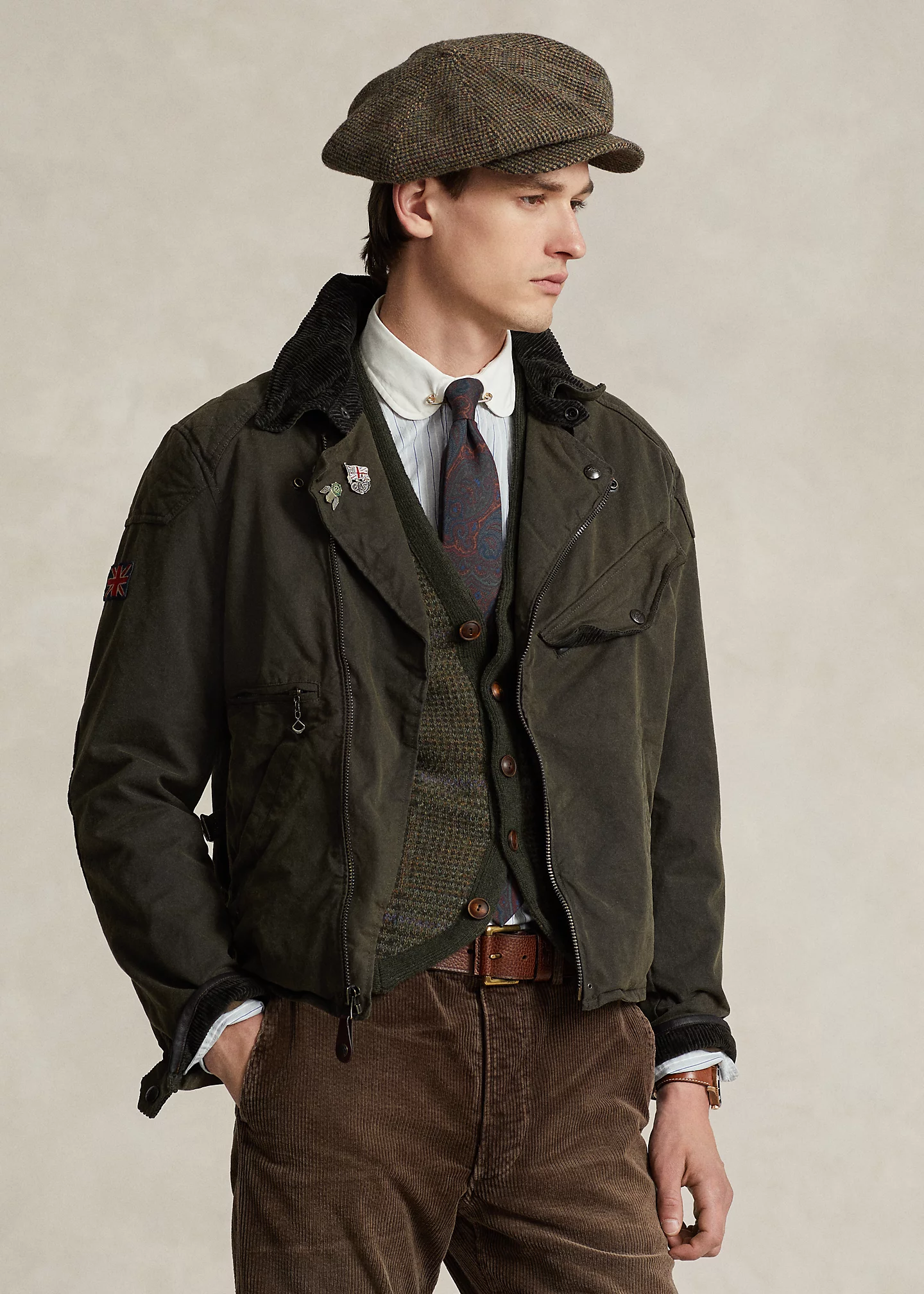 Oilcloth Asymmetrical Motorcycle Jacket