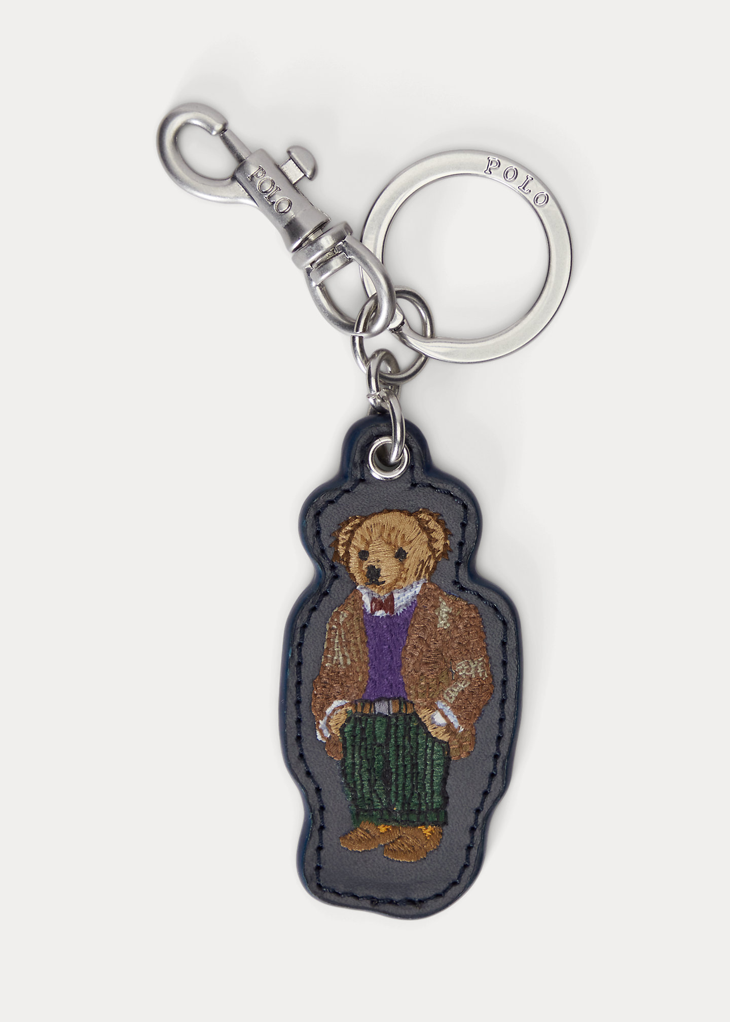Polo Bear Leather Key Fob