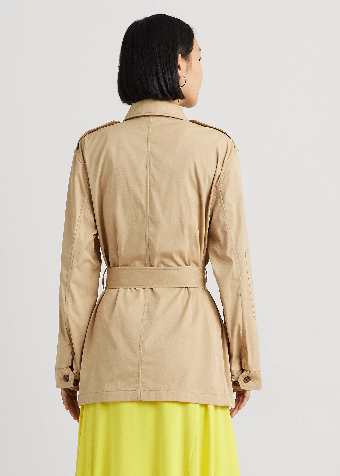Belted Cotton Twill Field Jacket