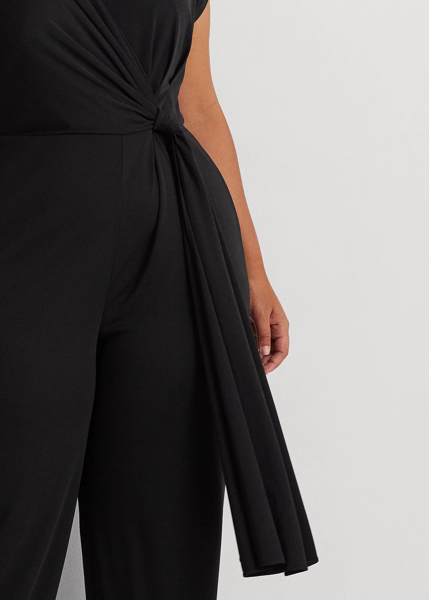 Tie-Front Jersey Wide-Leg Jumpsuit