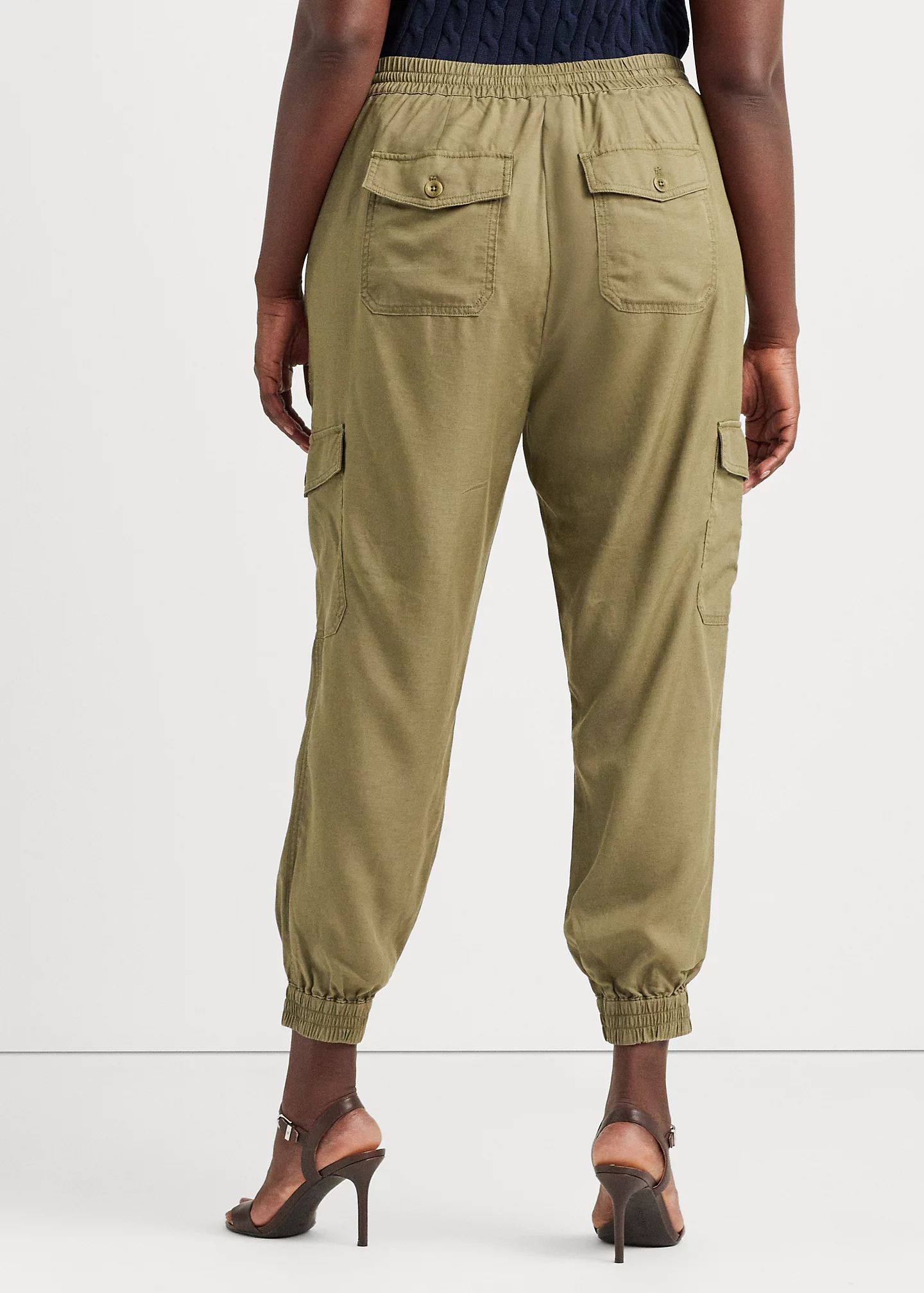 Twill Cargo Ankle Pant