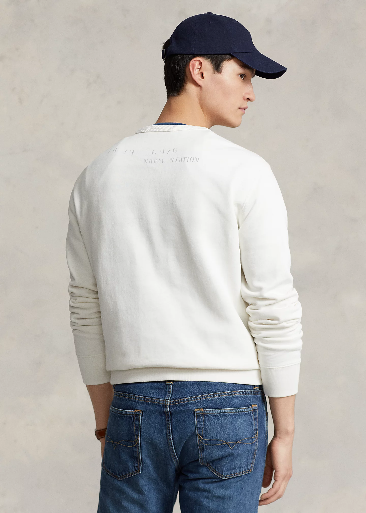 Anchor-Print Fleece Sweatshirt