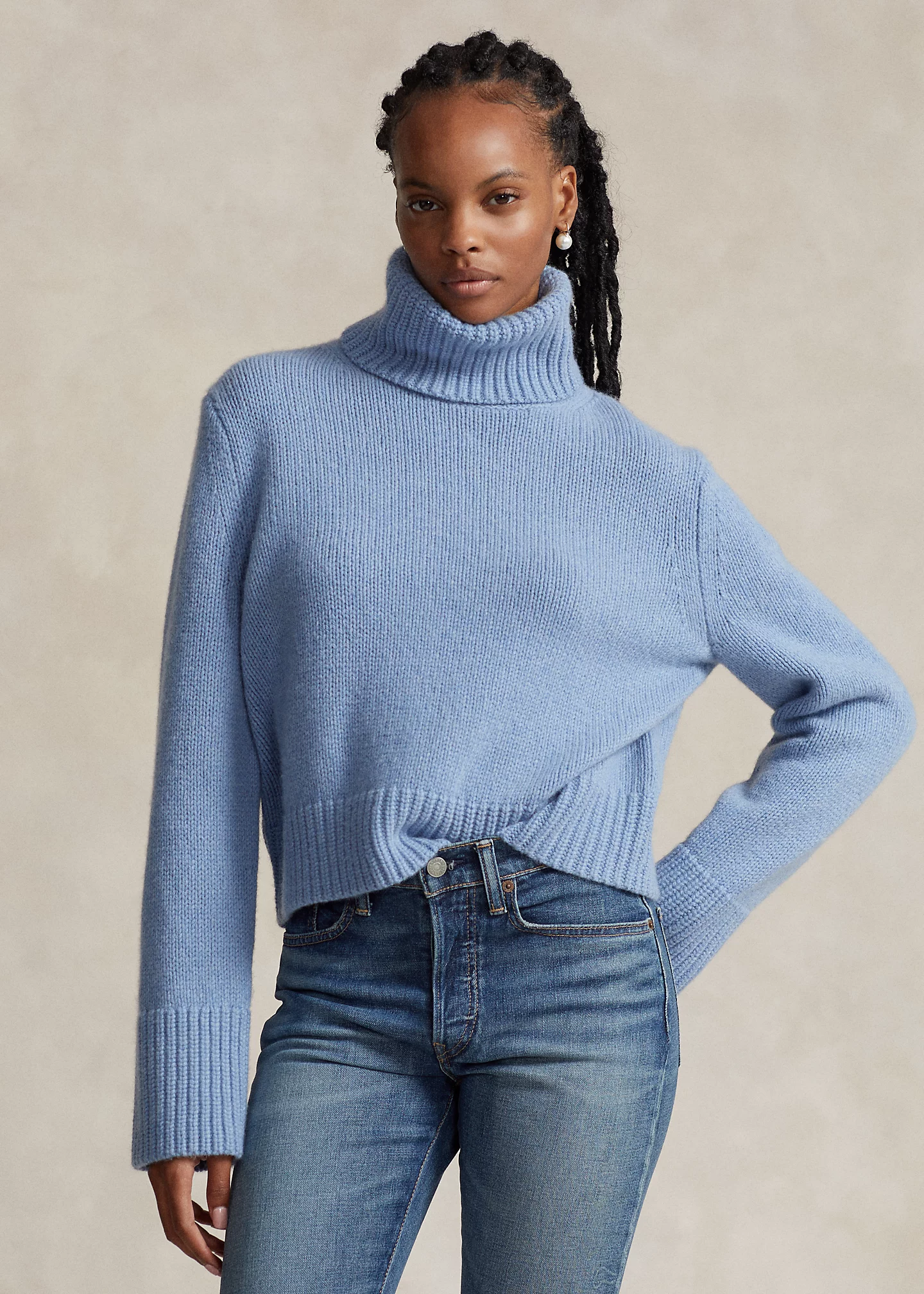 Wool-Cashmere Turtleneck Sweater