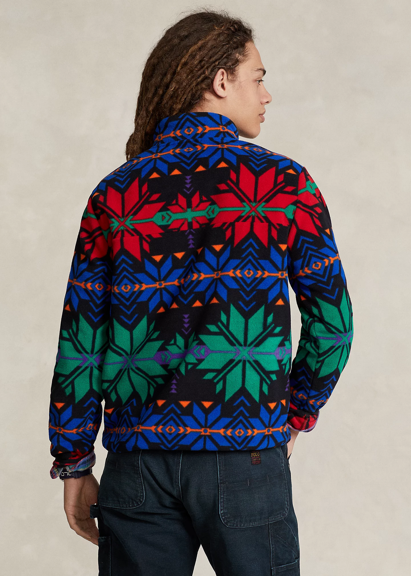 Snowflake Brushed Fleece Pullover