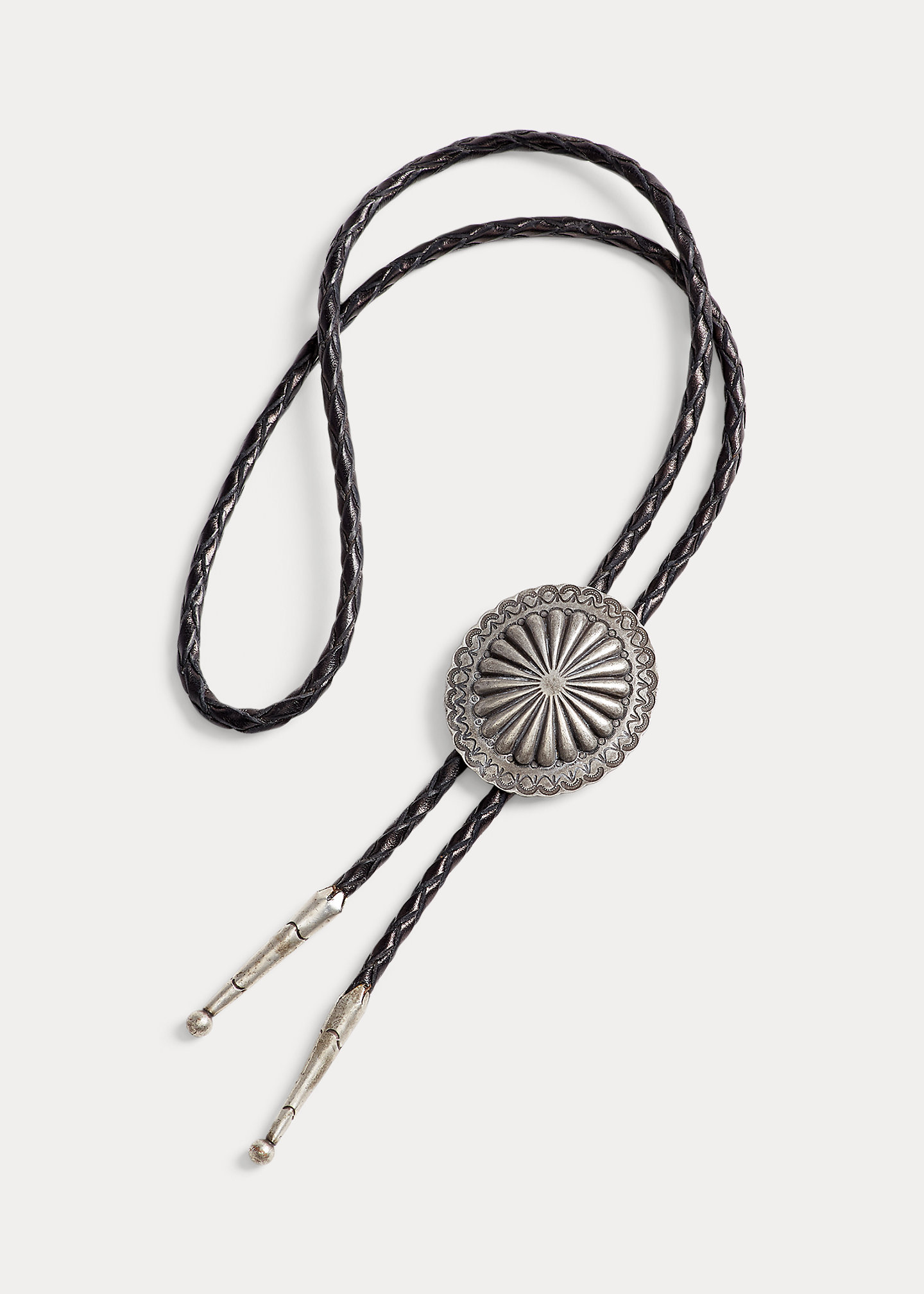 Braided Leather Bolo Tie