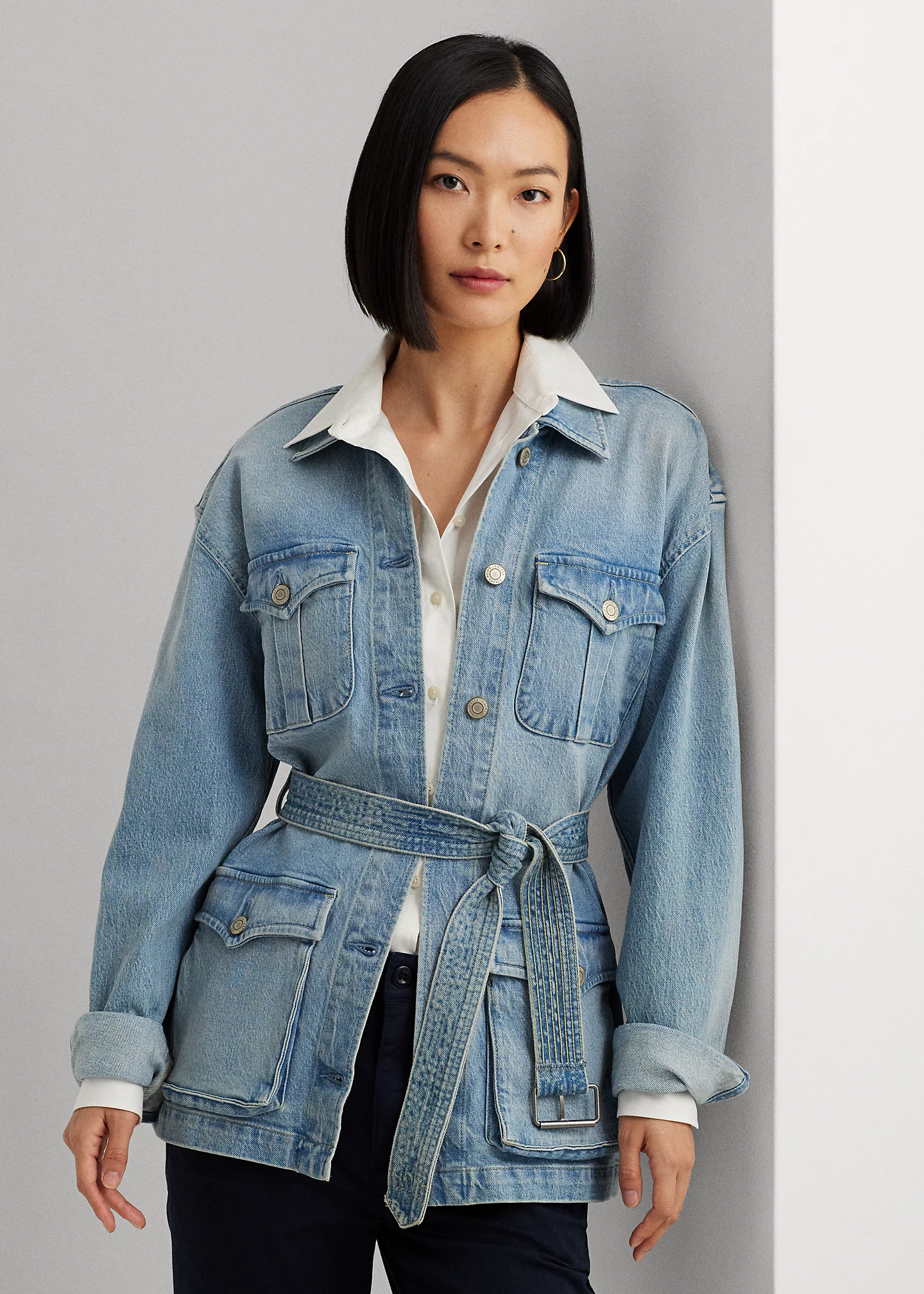 Belted Denim Field Jacket