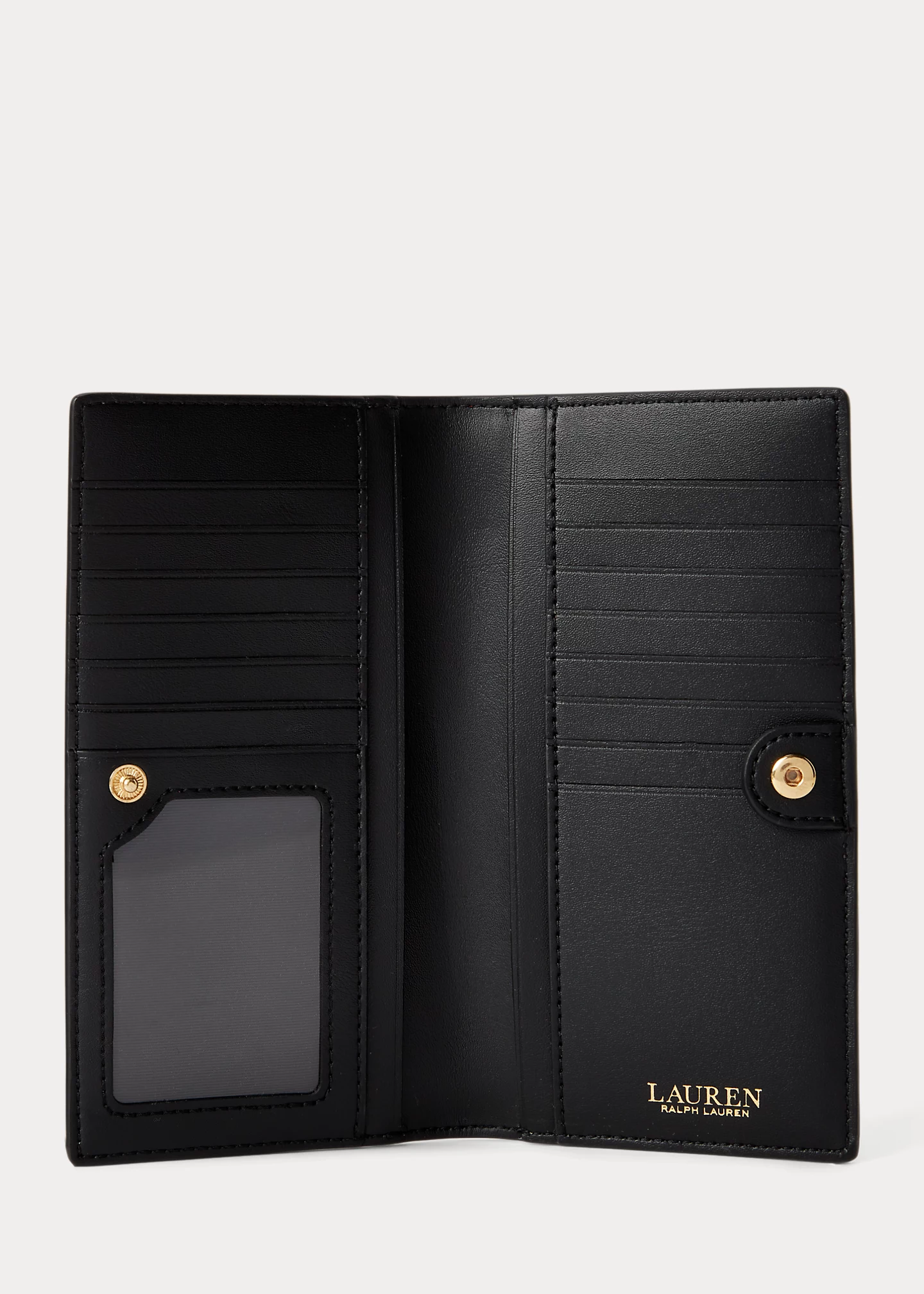 Print Crosshatch Leather Slim Wallet