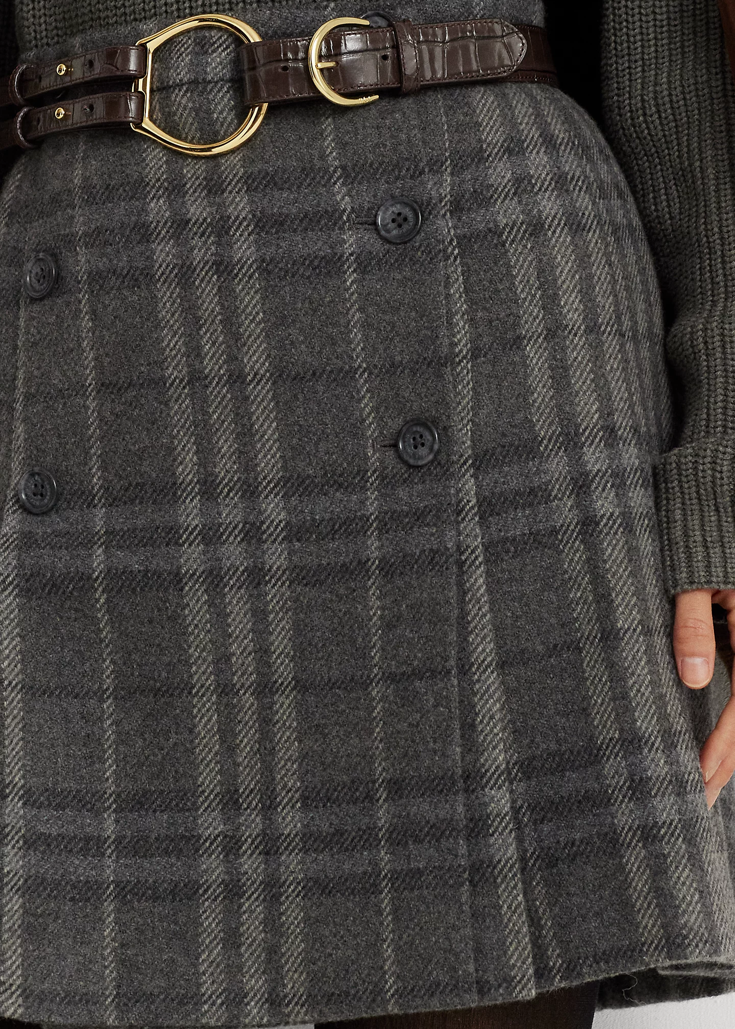 Plaid Pleated Wool-Blend Tweed Miniskirt