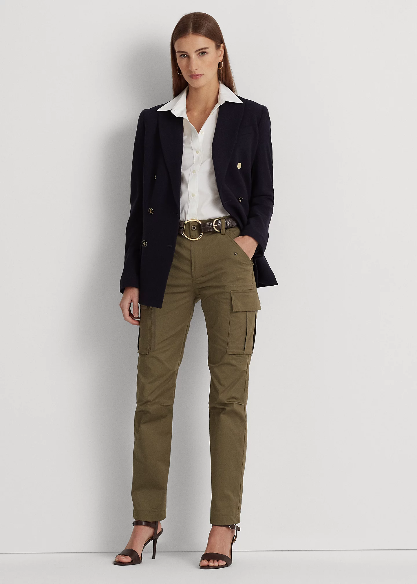 Double-Breasted Wool Crepe Blazer