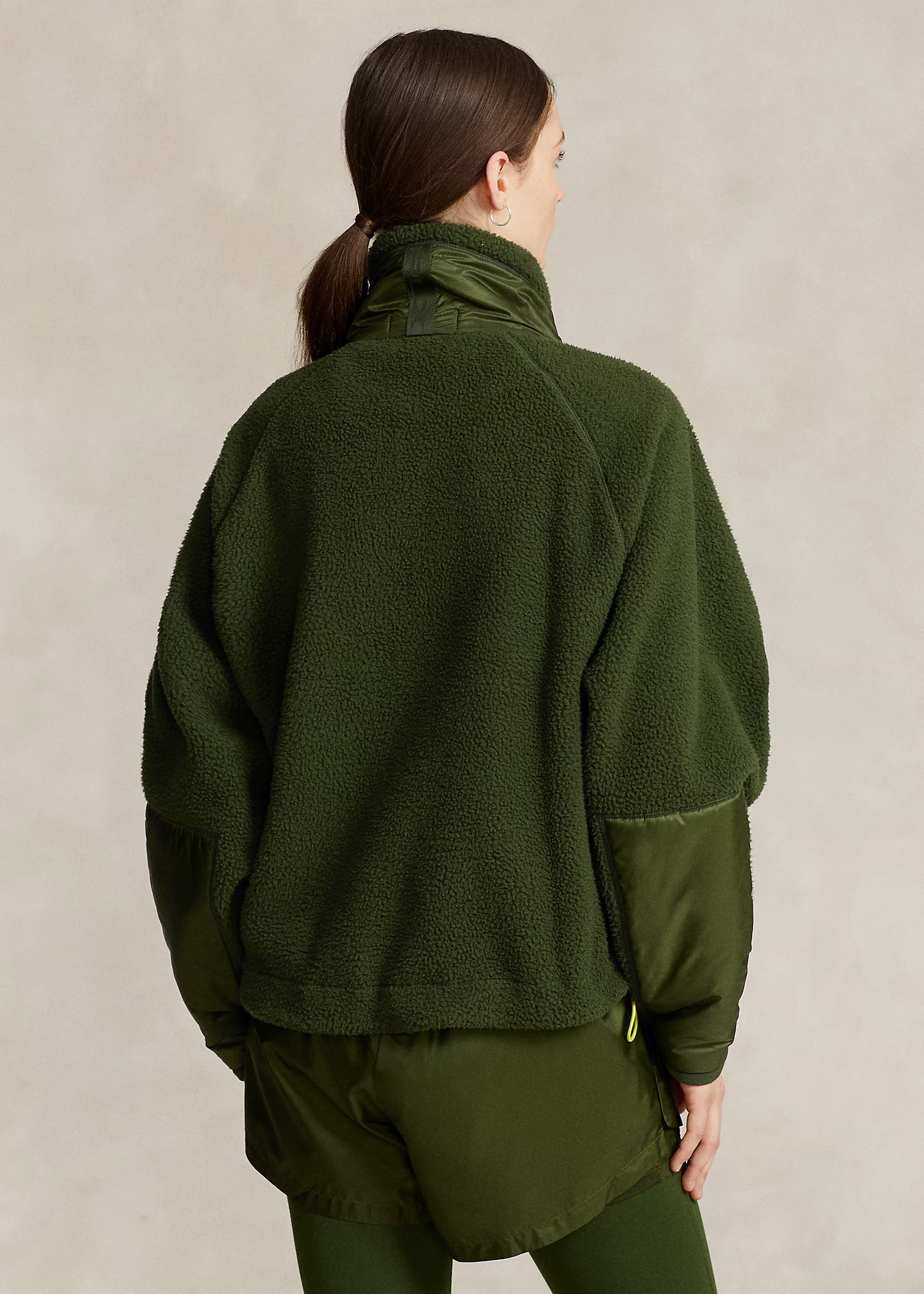 Ripstop-Trim High-Pile Fleece Pullover