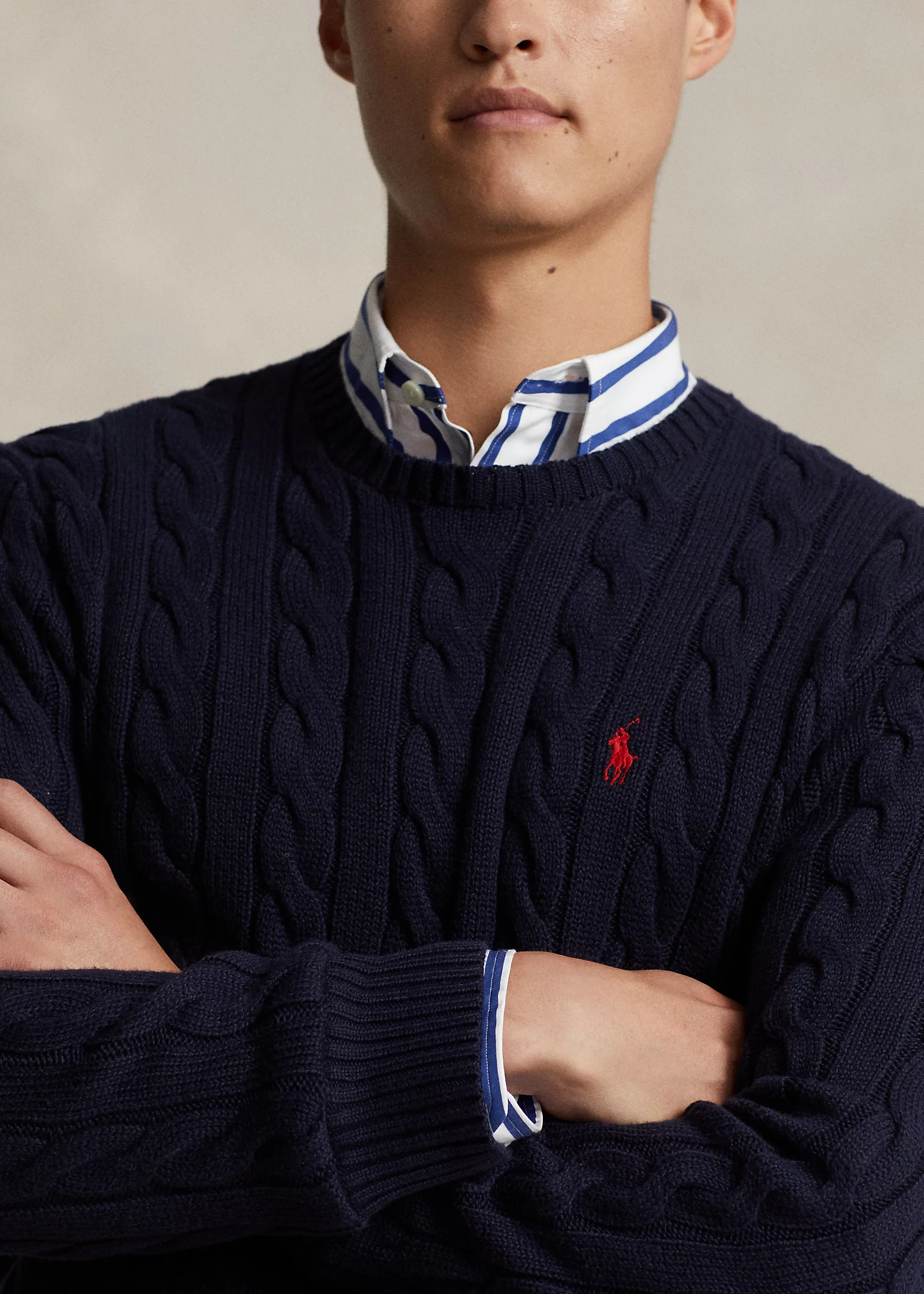 Cable-Knit Cotton Sweater