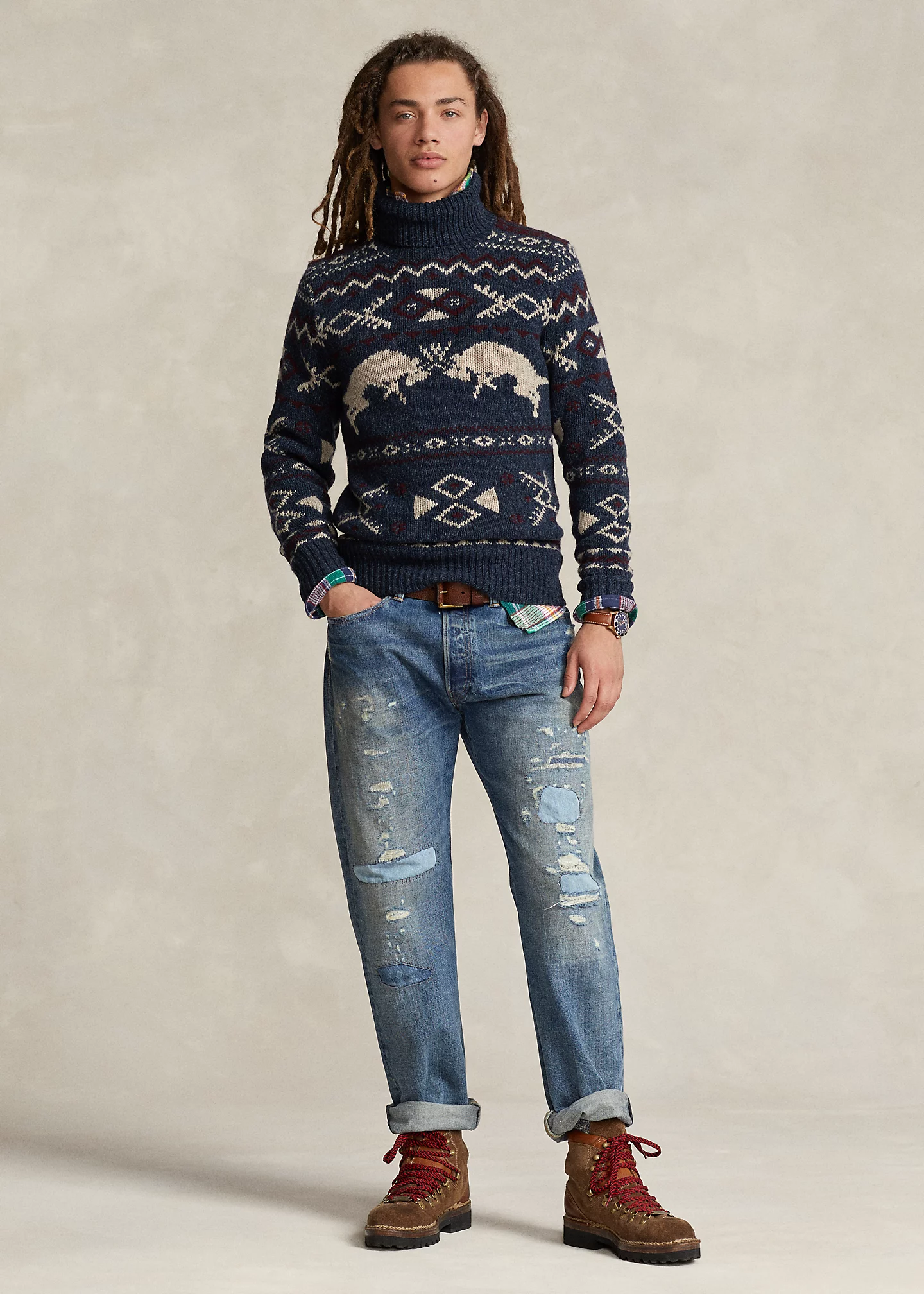 Wool-Cashmere Turtleneck Sweater