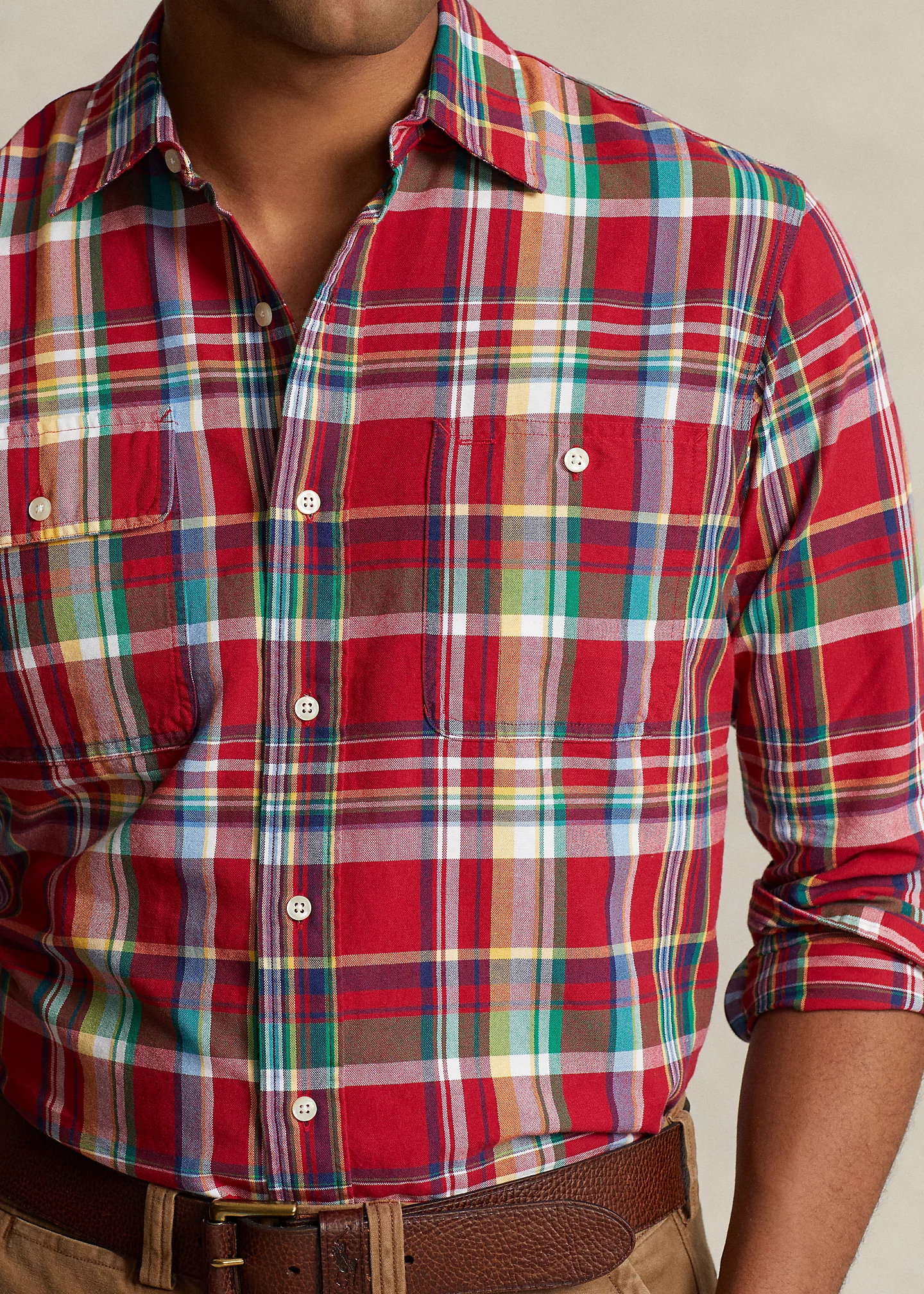 Classic Fit Plaid Oxford Workshirt