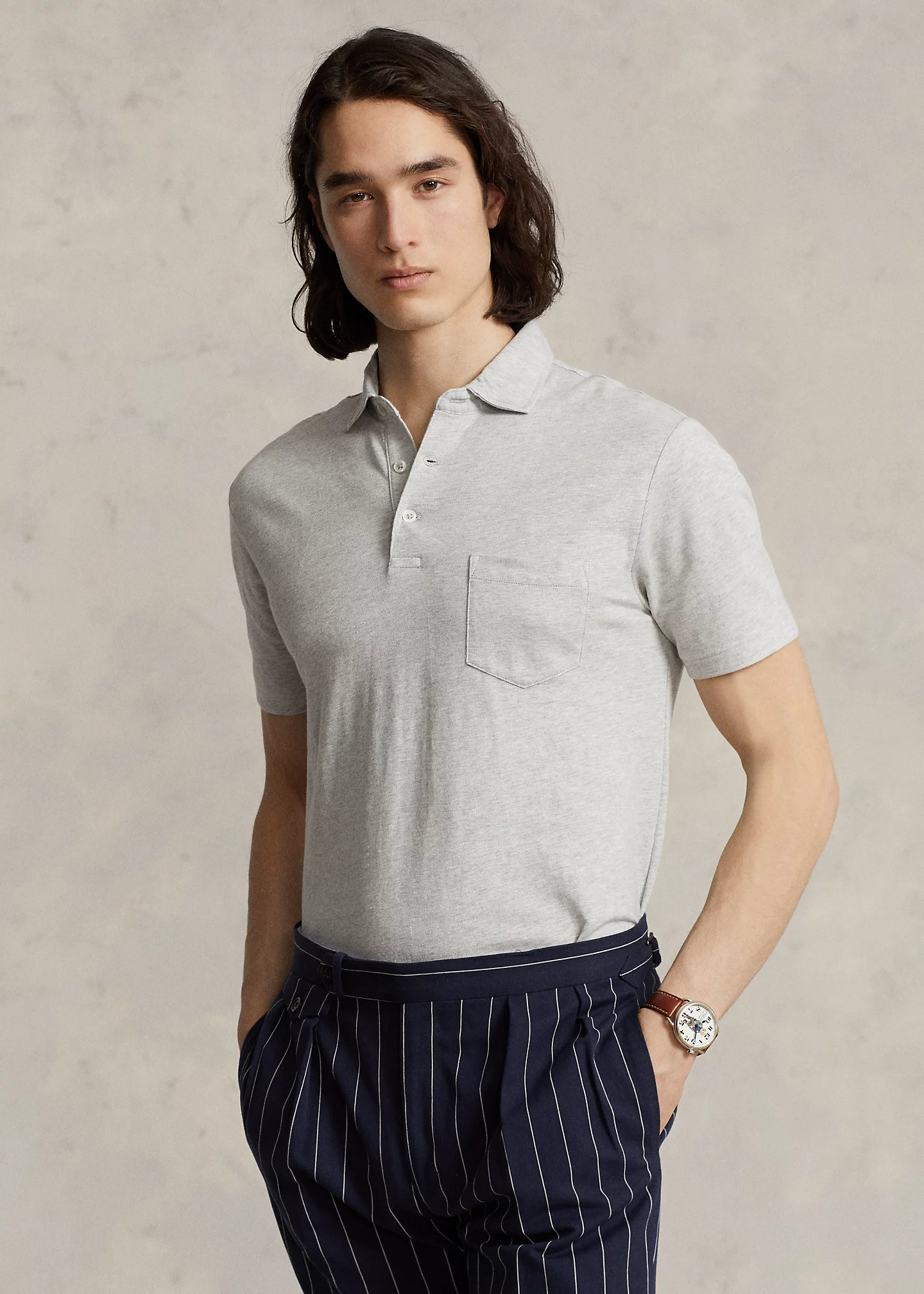 Custom Slim Fit Cotton-Linen Polo Shirt