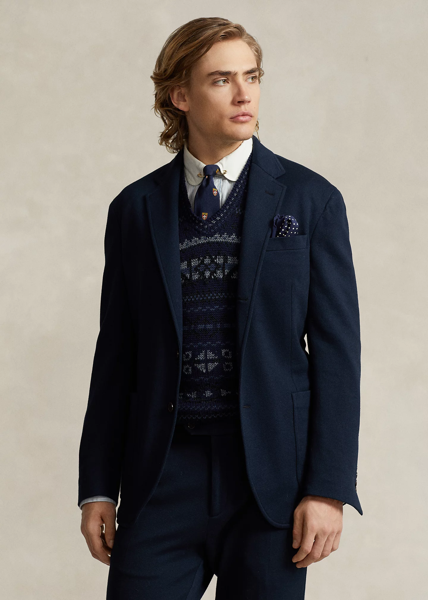 Polo Soft Tailored Knit Mesh Blazer