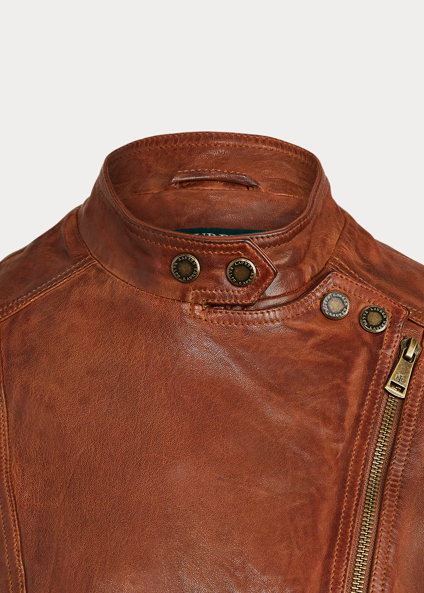Burnished Leather Moto Jacket