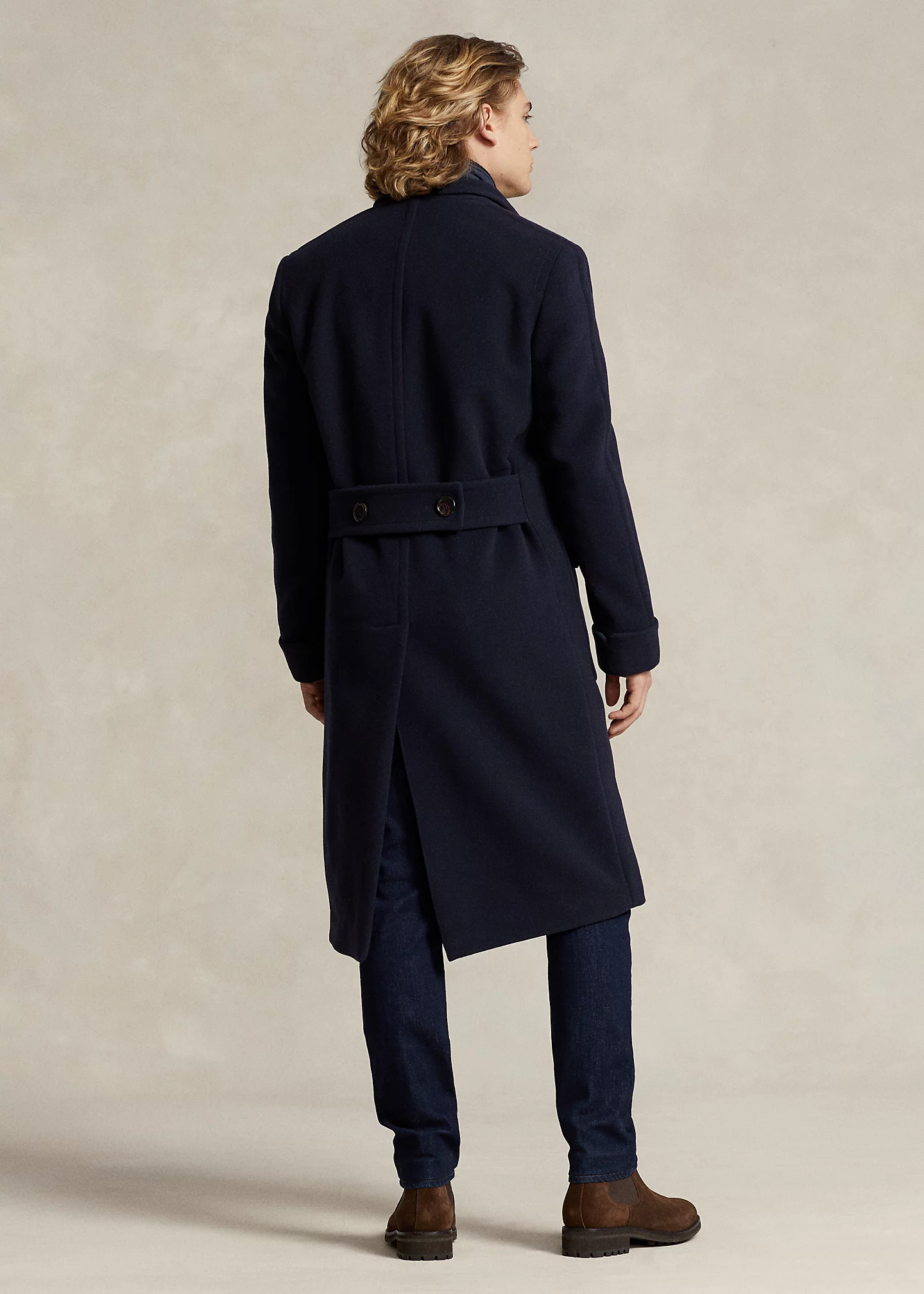 Wool Melton Polo Coat
