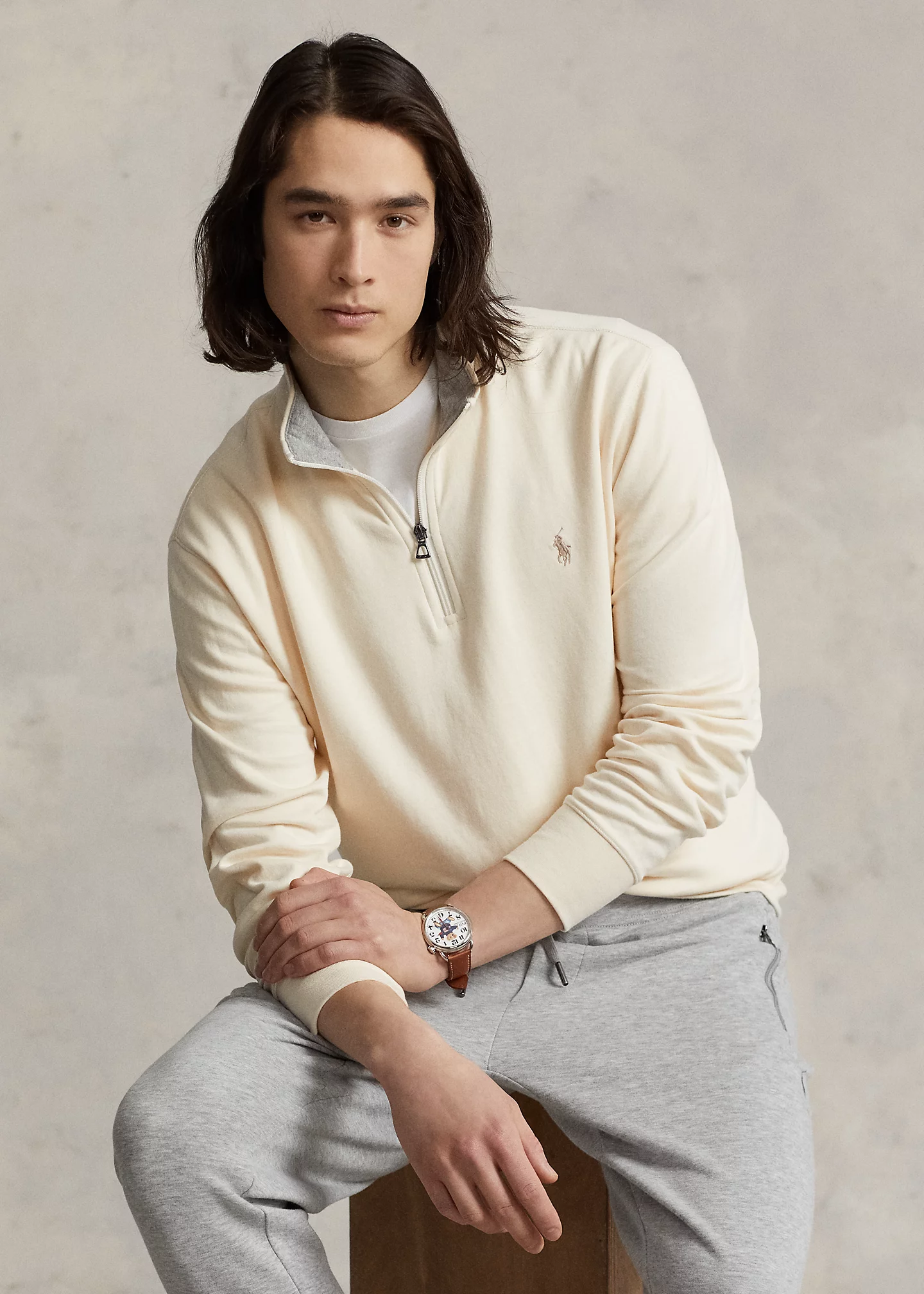 Luxury Jersey Quarter-Zip Pullover