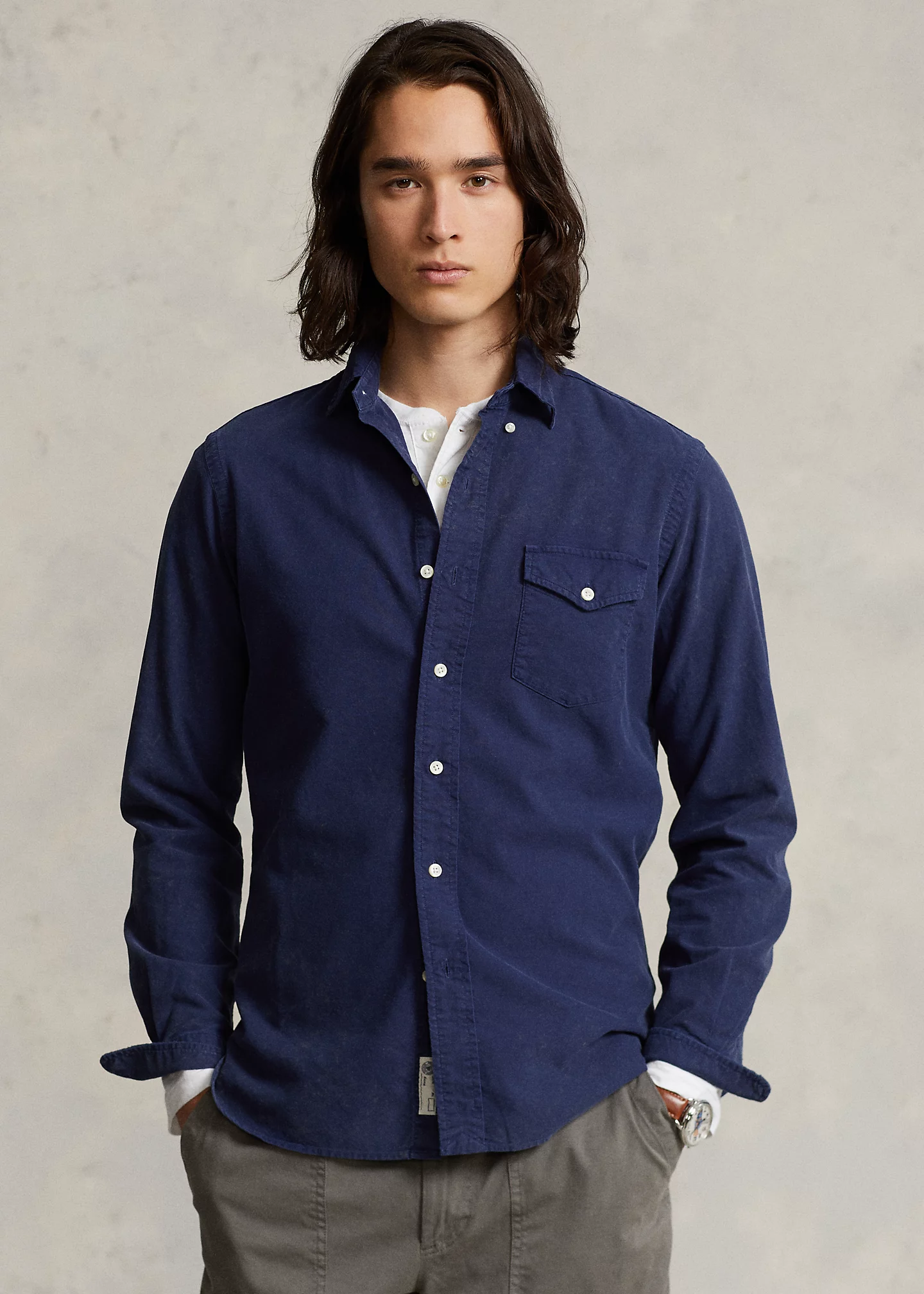 Classic Fit Garment-Dyed Oxford Shirt