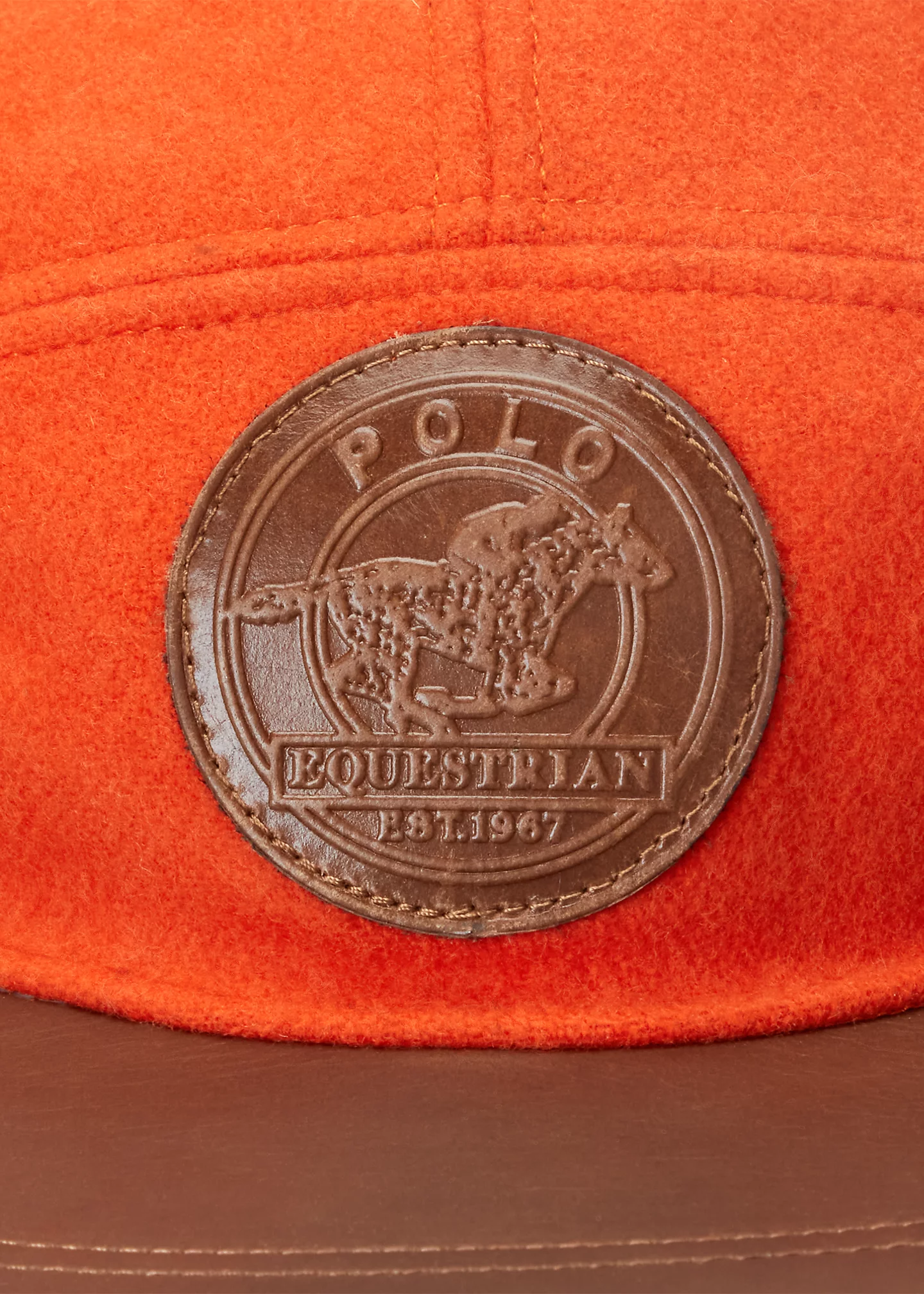 Leather-Bill Wool-Blend Cap