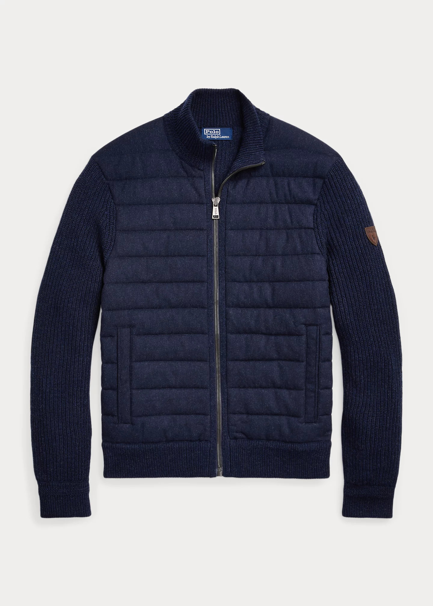 Wool-Cashmere Hybrid Full-Zip Sweater