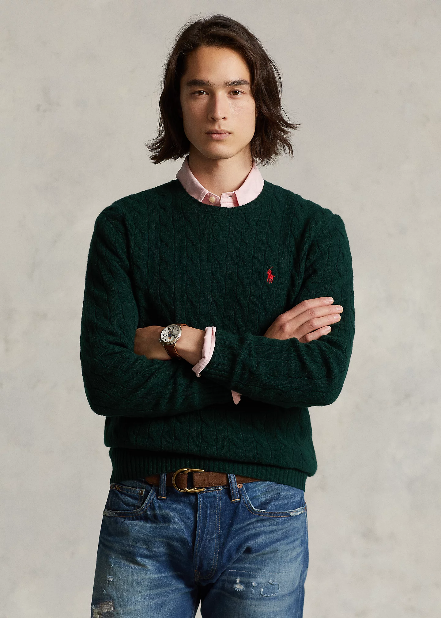 Cable-Knit Wool-Cashmere Sweater