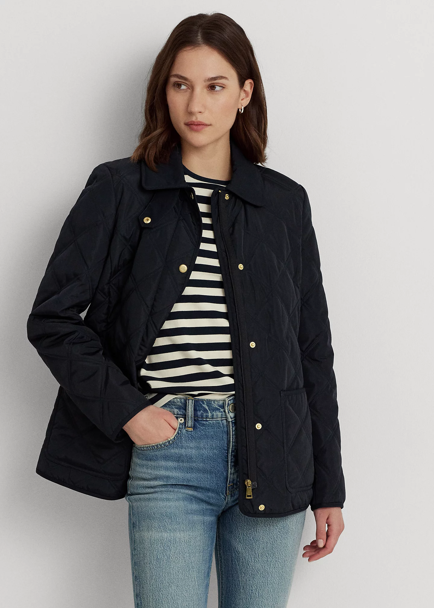 Diamond-Quilted Jacket