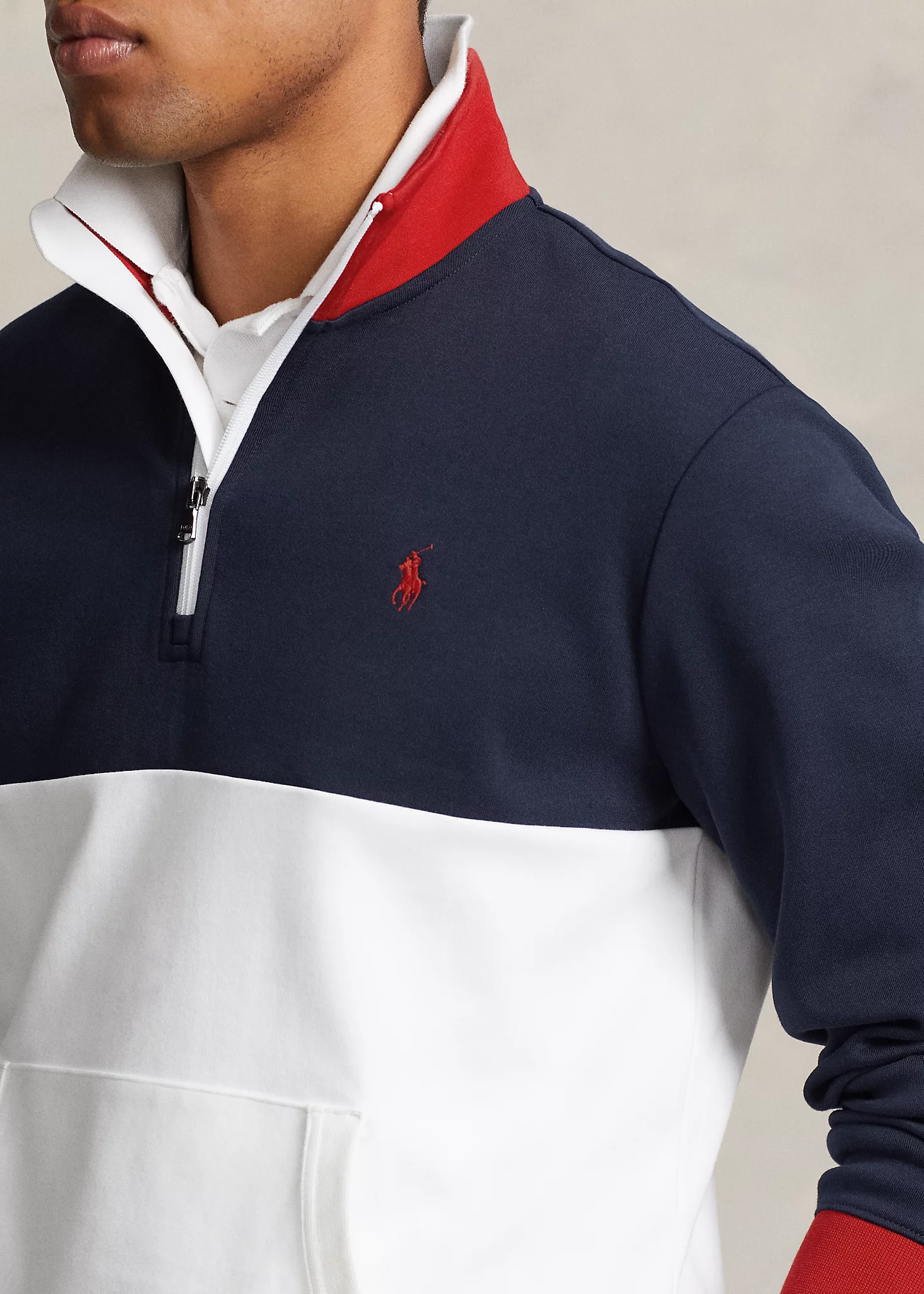 Logo Interlock Quarter-Zip Pullover