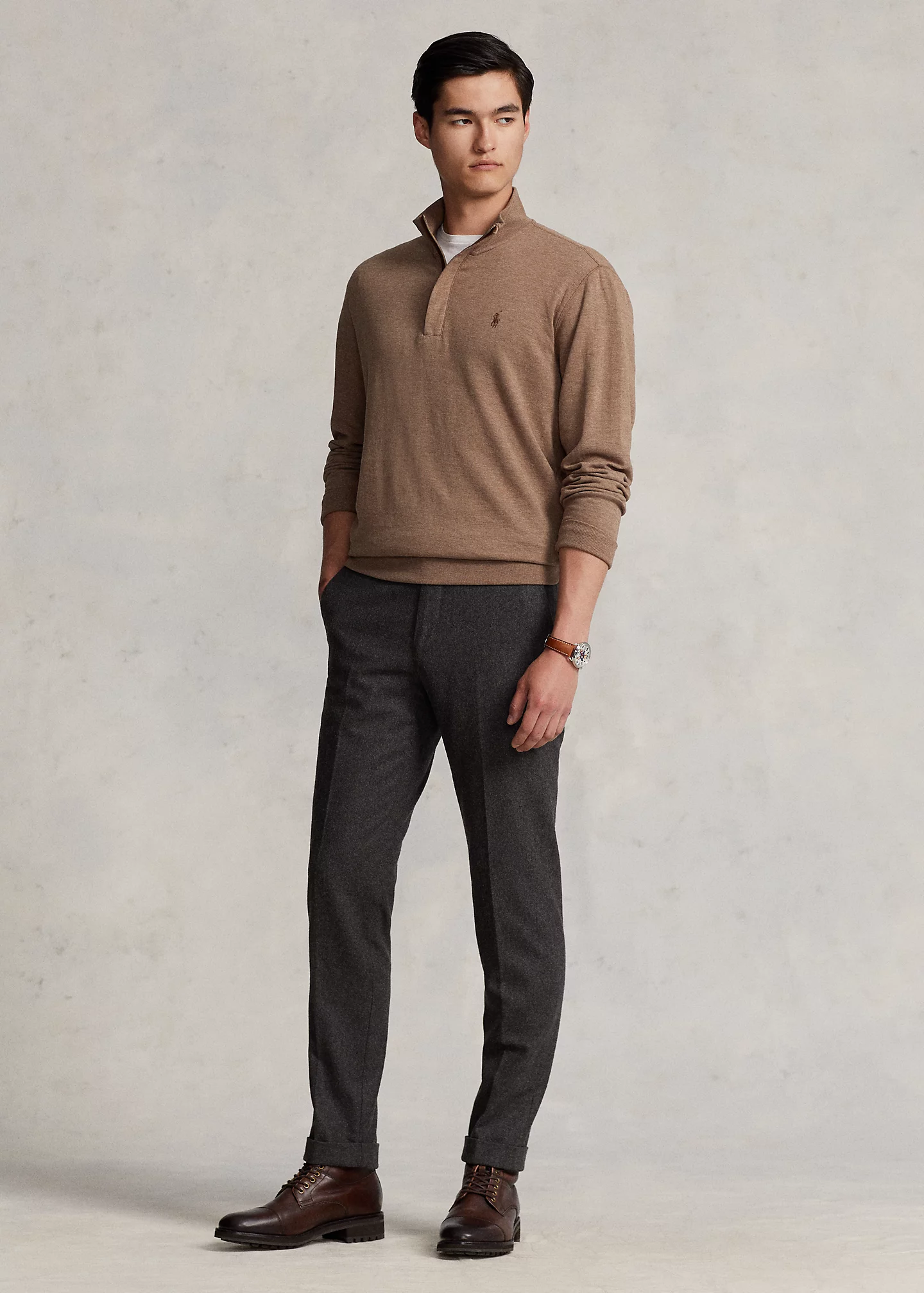 Luxury Jersey Quarter-Zip Pullover