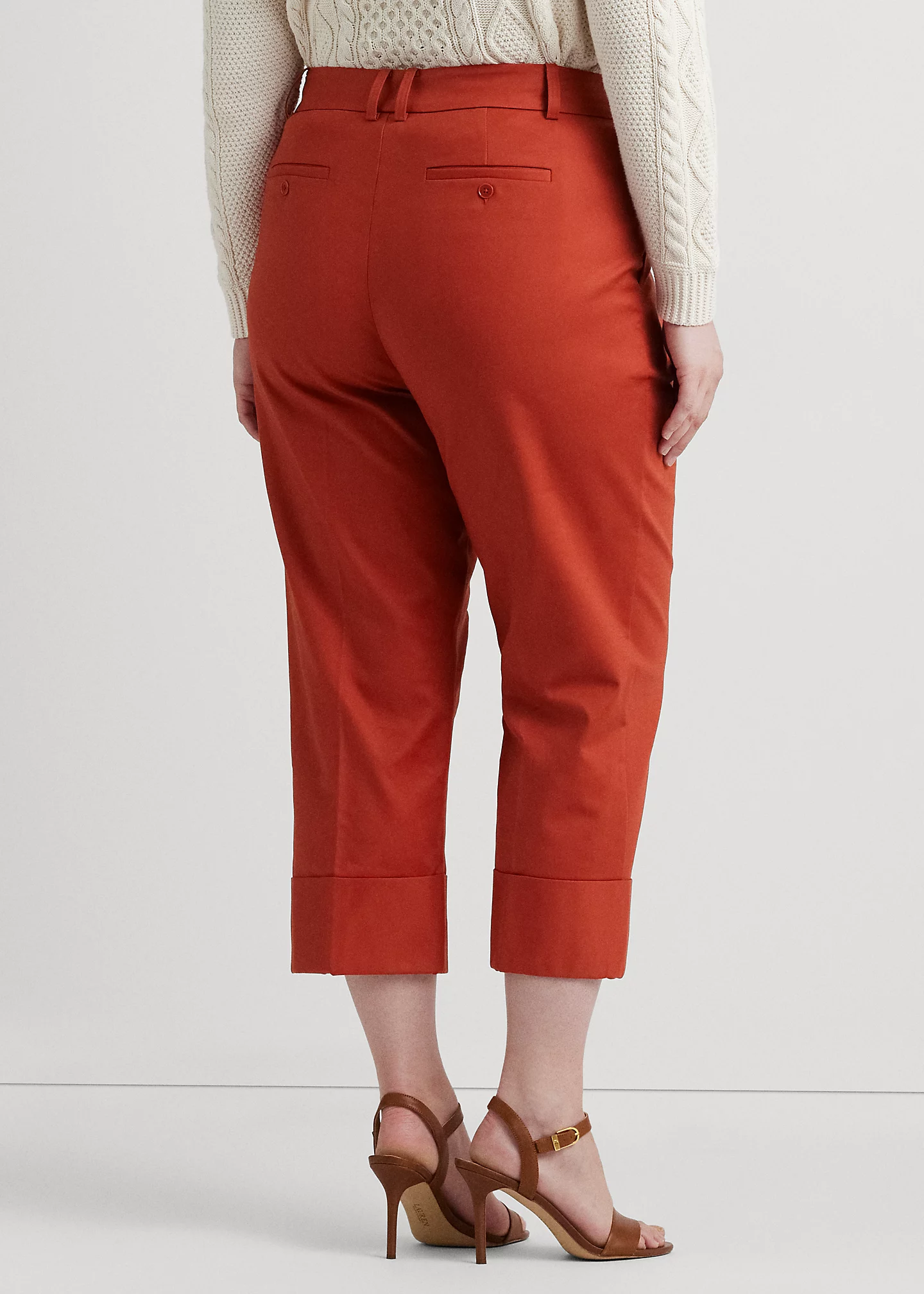 Double-Faced Stretch Cotton Ankle Pant