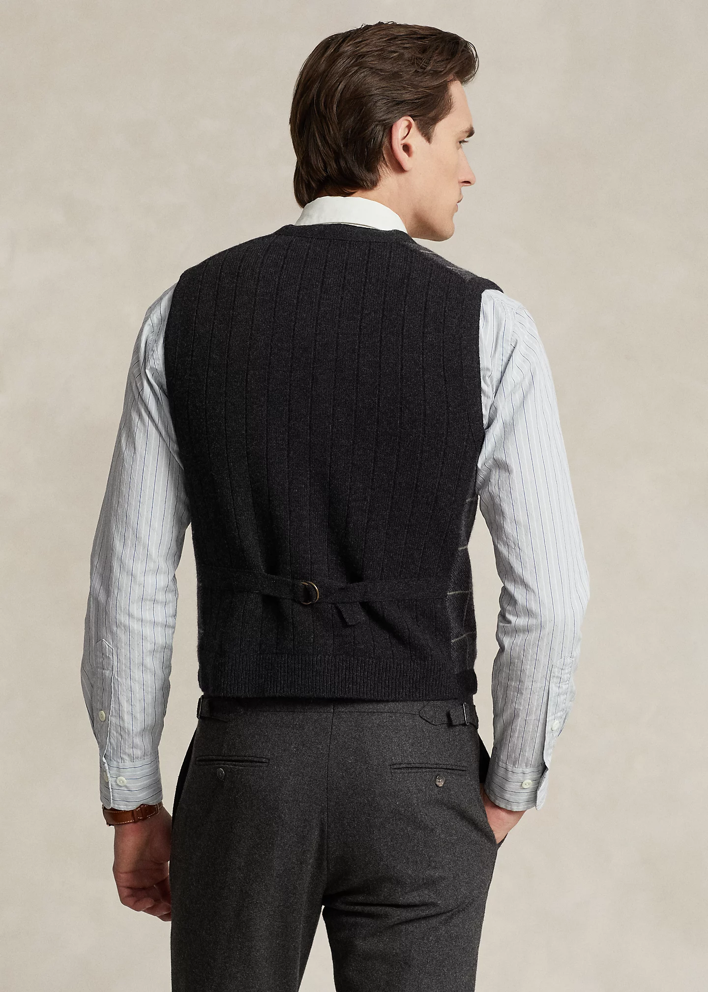 Plaid Wool-Cashmere Sweater Vest