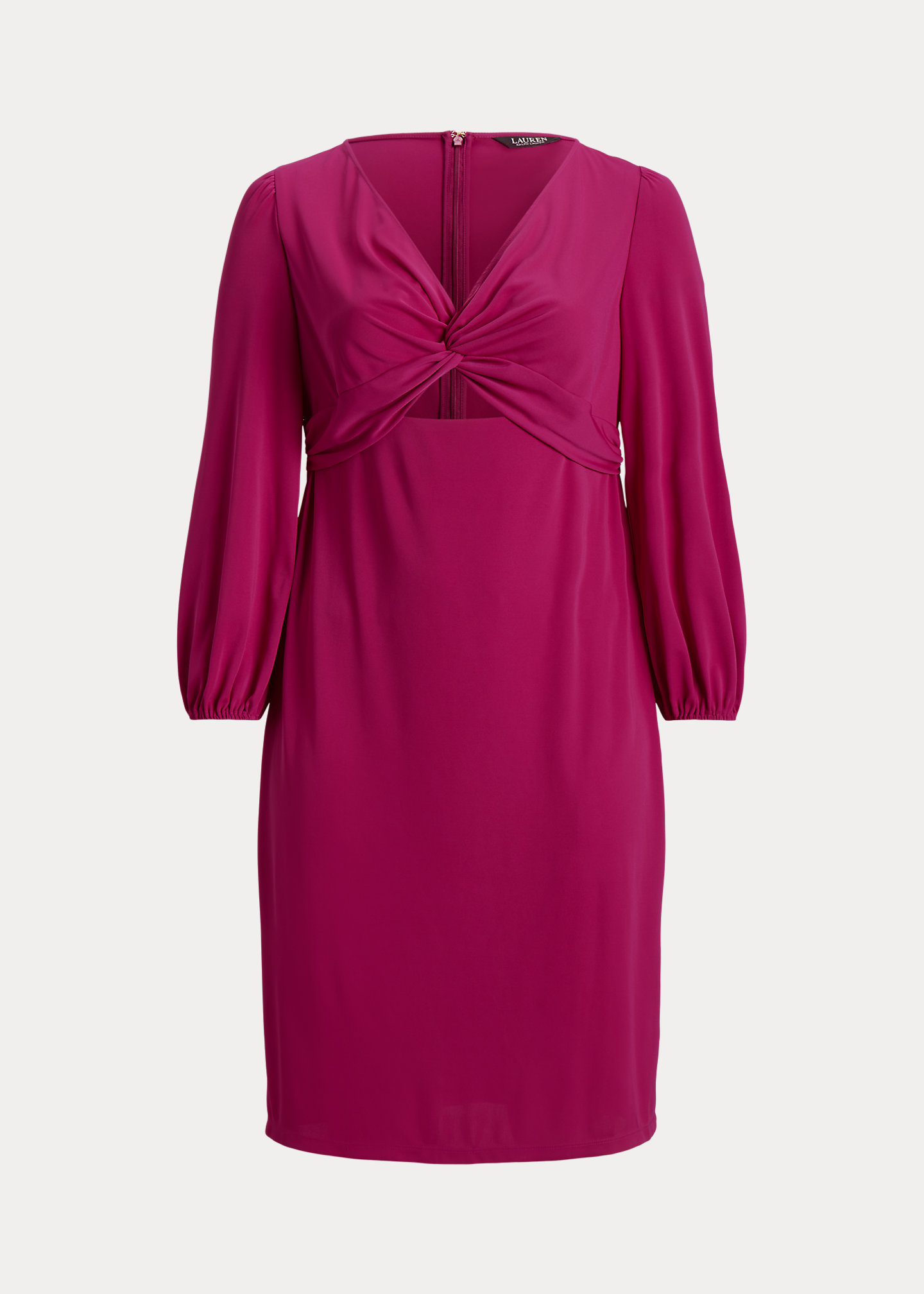 Twist-Front Jersey Cutout Dress