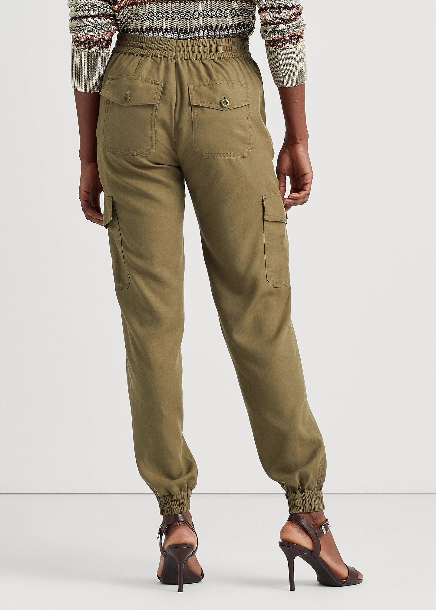 Twill Cargo Ankle Pant