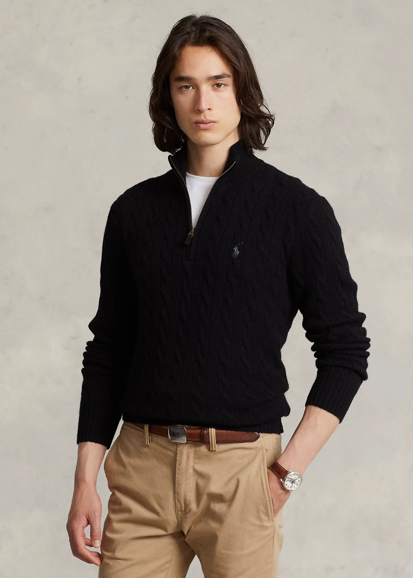 Cable-Knit Wool-Cashmere Sweater