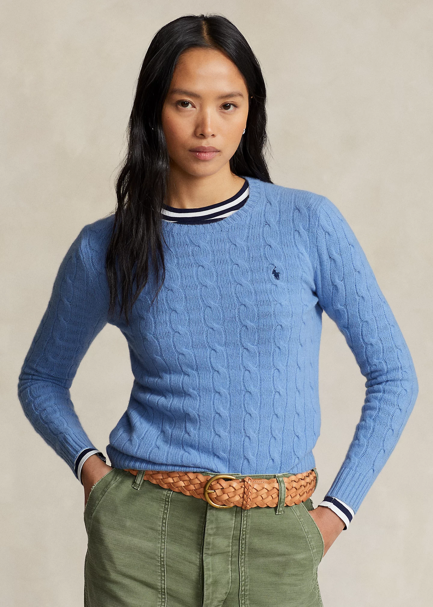 Cable-Knit Wool-Cashmere Sweater