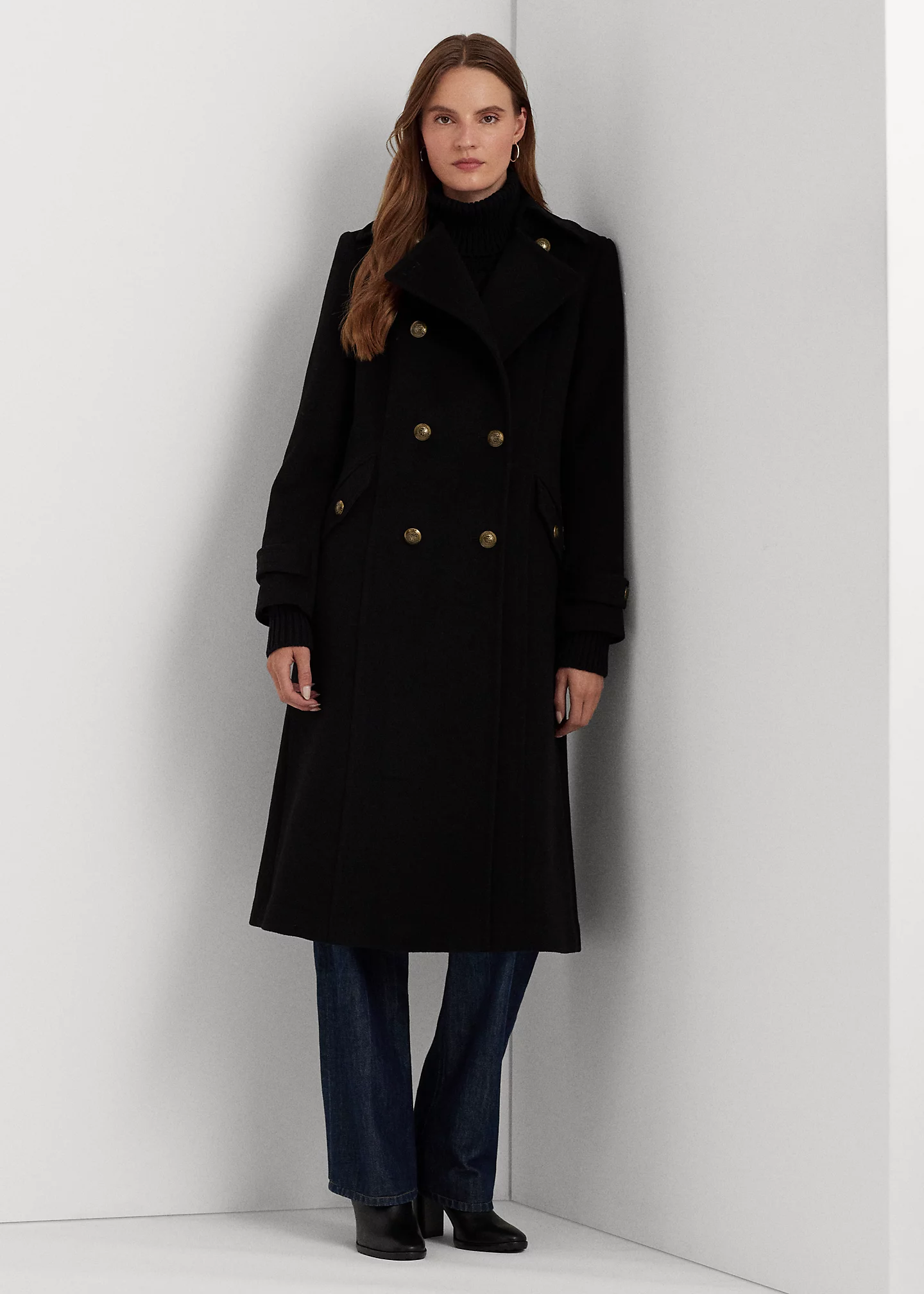 Wool-Blend Double-Breasted Coat